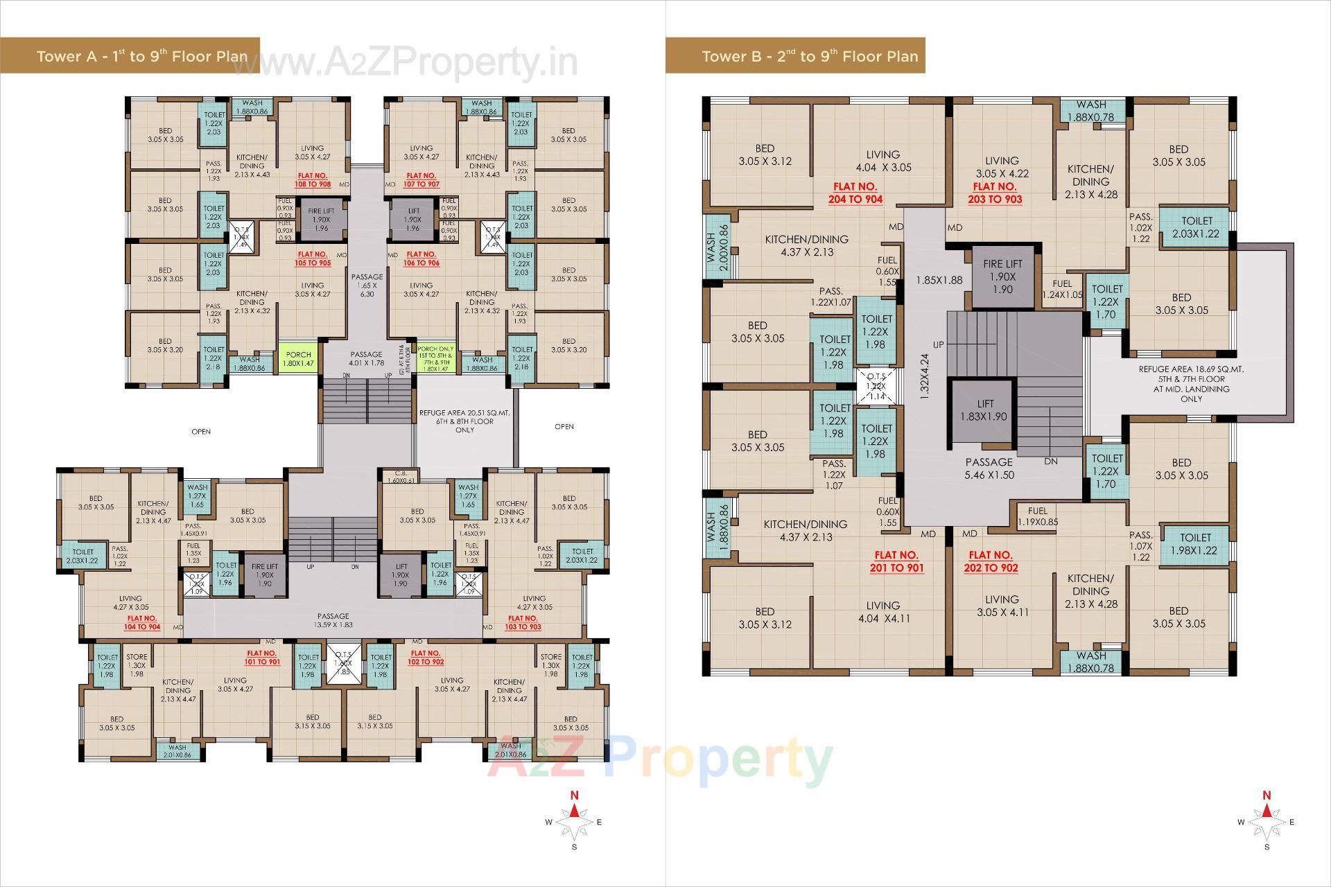 Layout of real estate project Aadarsh Avenue located at Mavdi, Rajkot, Gujarat
