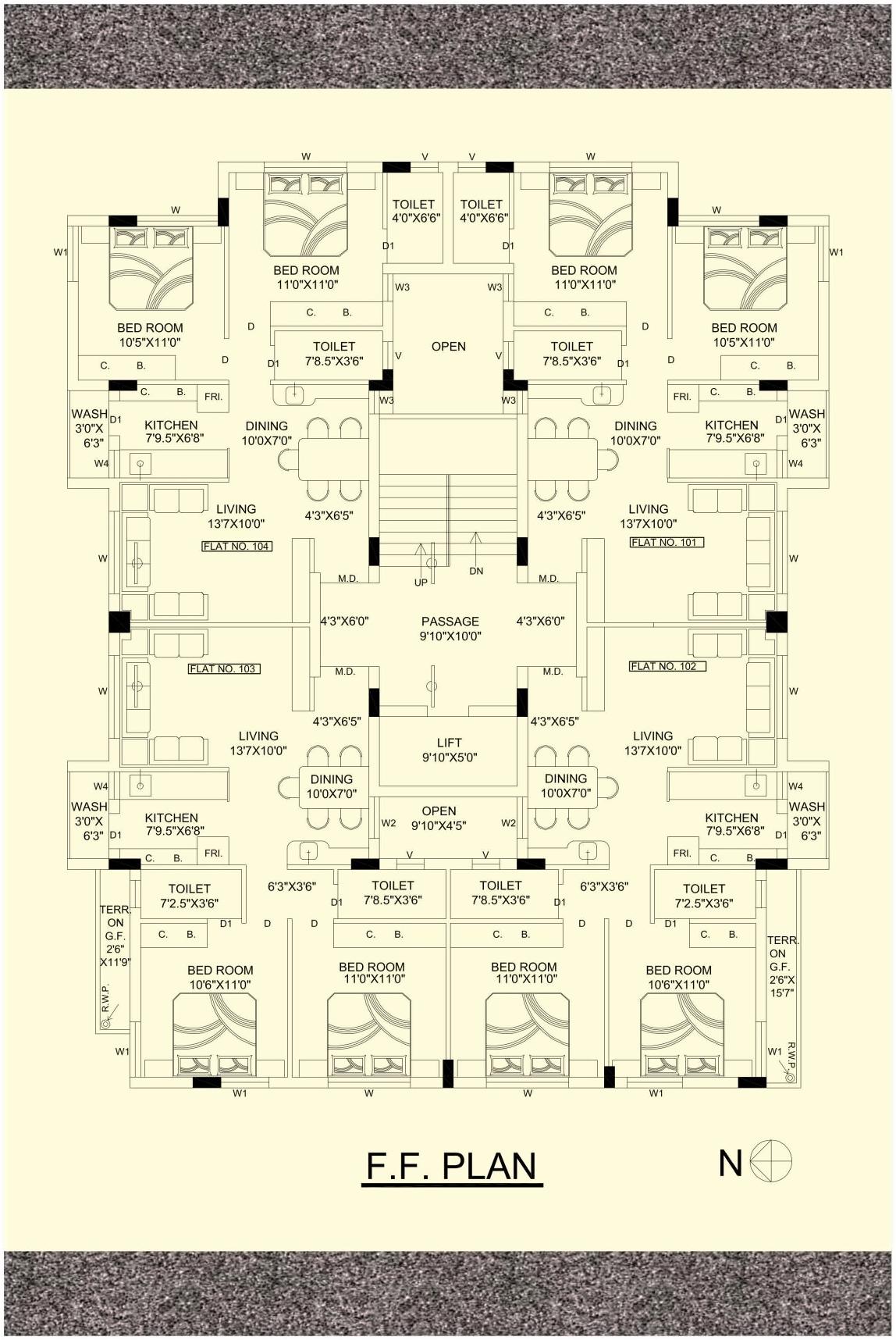 Layout of real estate project Aadarsh City located at Mavdi, Rajkot, Gujarat