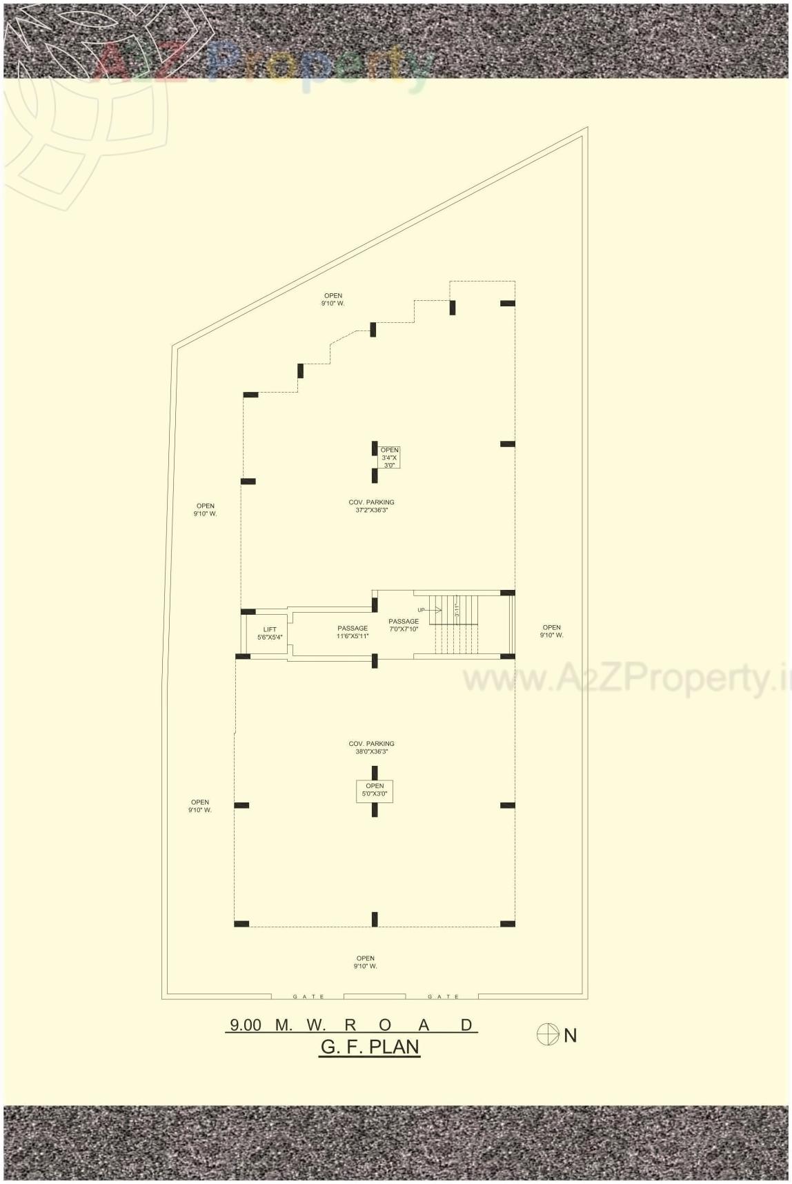 Layout of real estate project Aadarsh City located at Mavdi, Rajkot, Gujarat