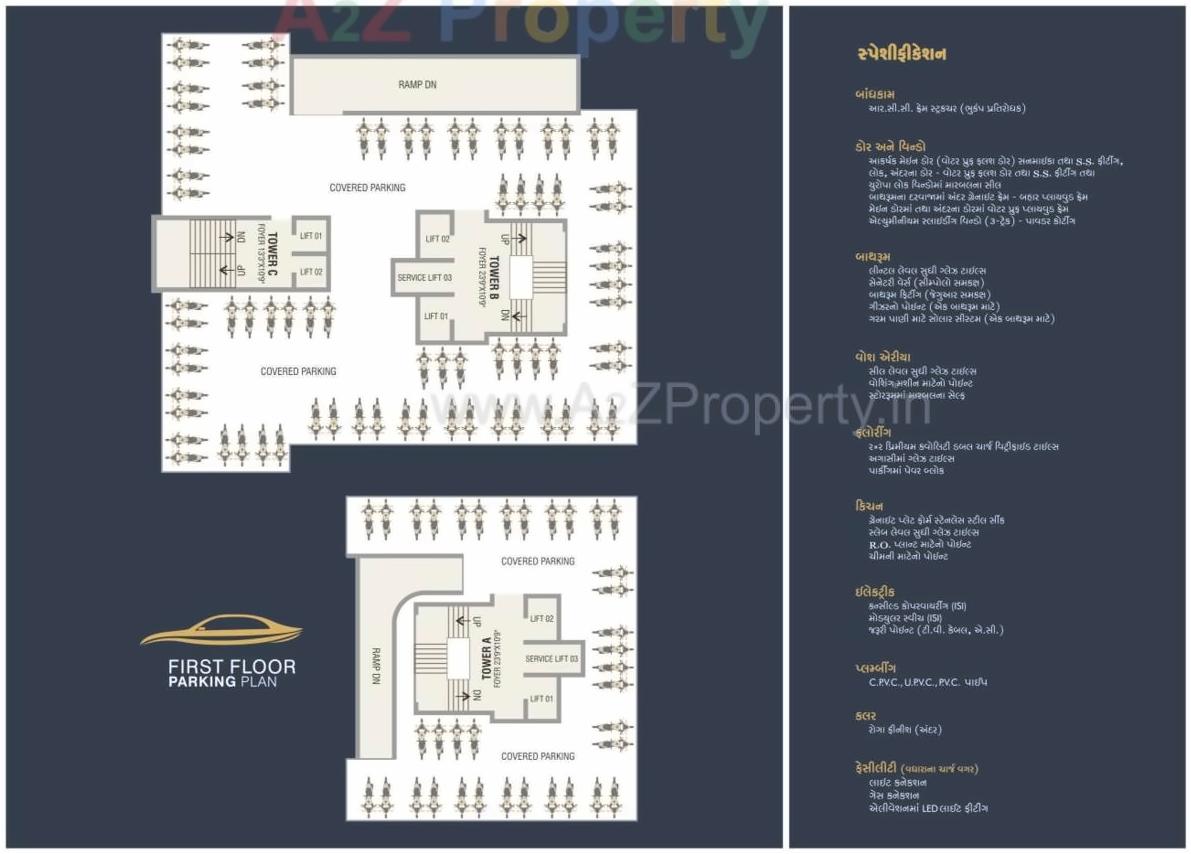 Layout of real estate project Aadarsh Exotica located at Vavadi, Rajkot, Gujarat
