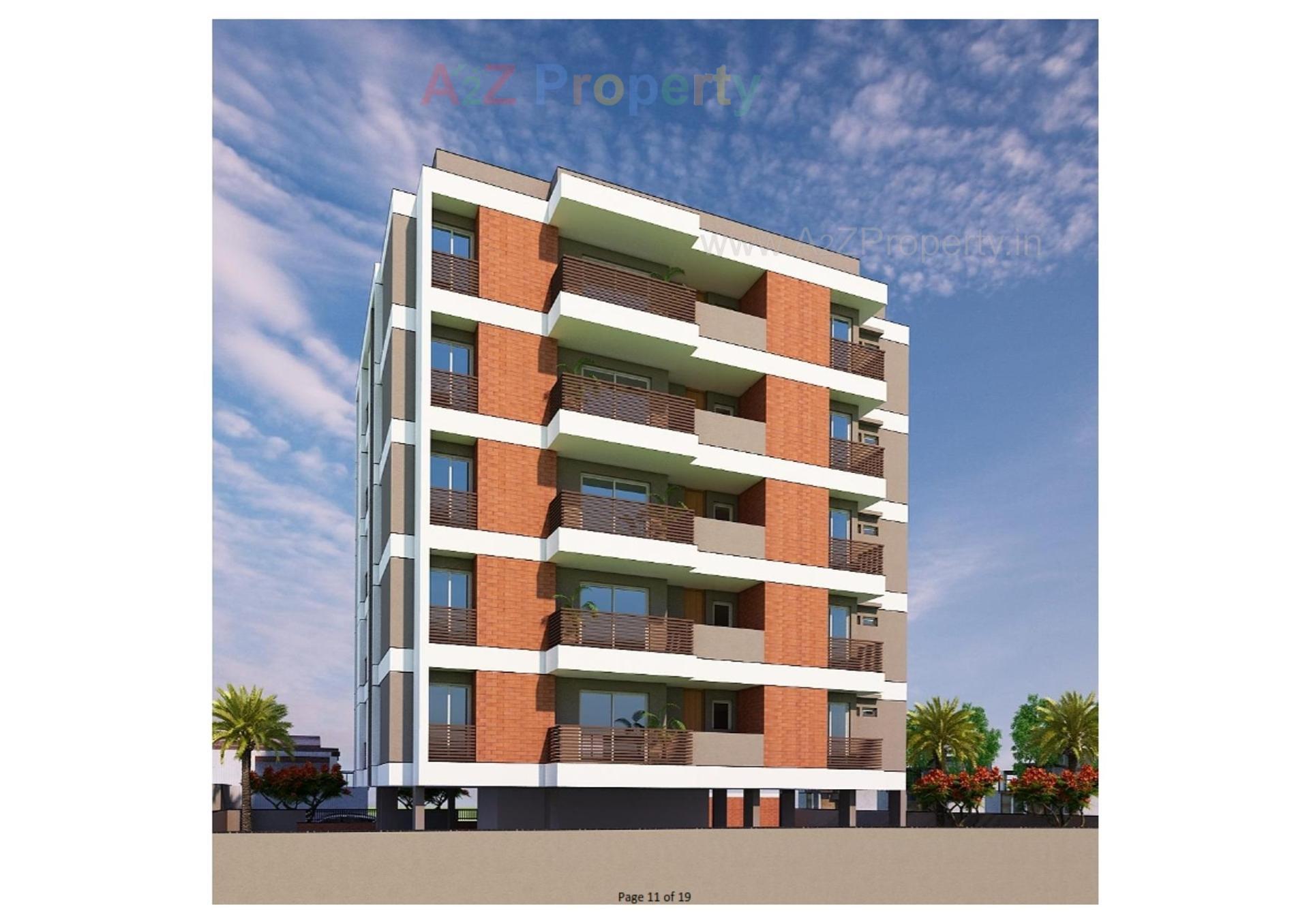 3D Elevation of real estate project Aadarsh Gold located at Mavdi, Rajkot, Gujarat