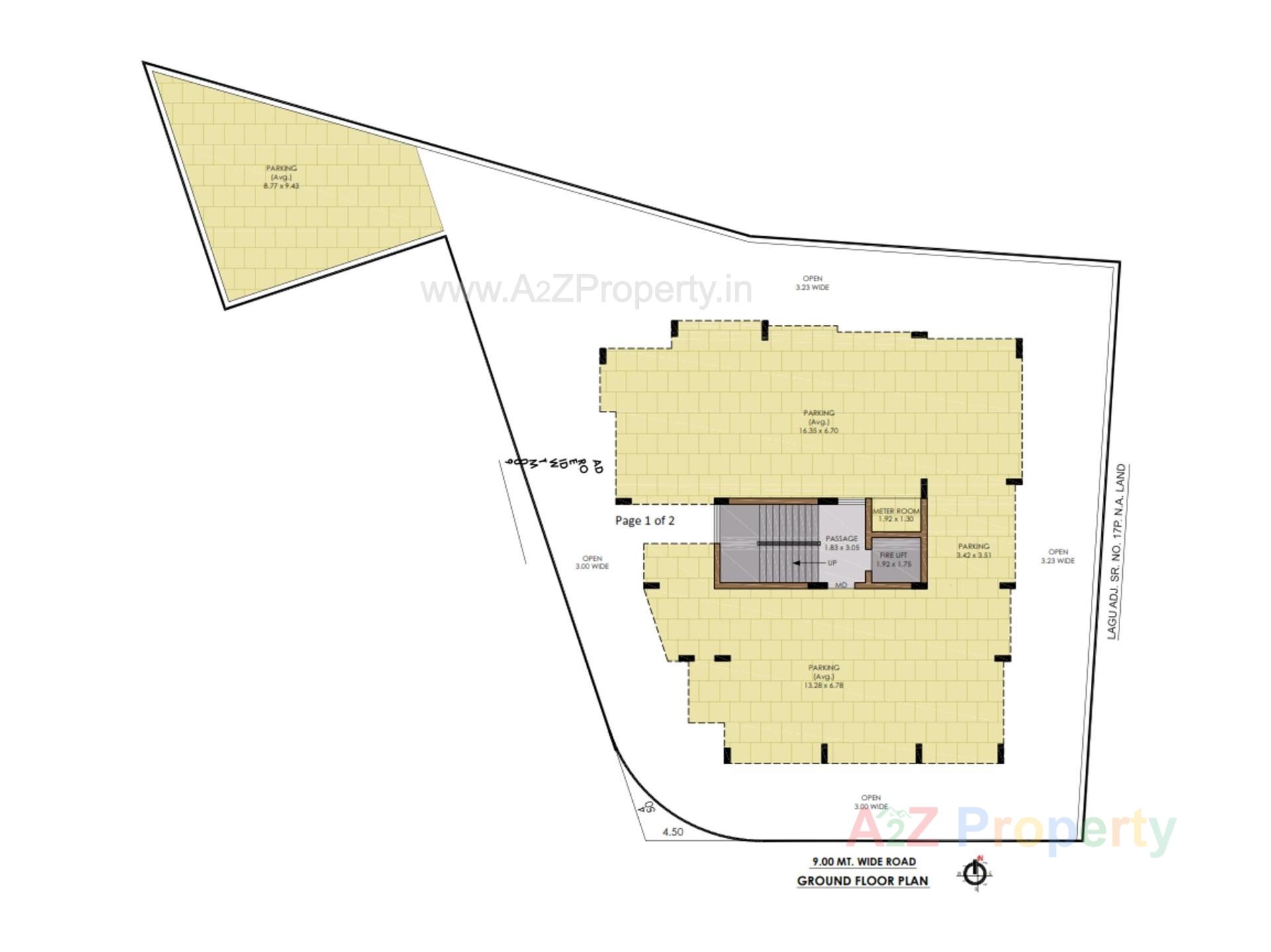 Layout of real estate project Aadarsh Gold located at Mavdi, Rajkot, Gujarat