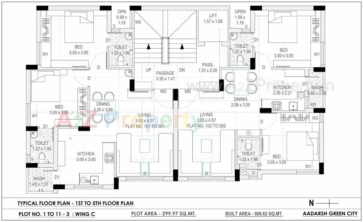 Layout of real estate project Aadarsh Green City located at Mavdi, Rajkot, Gujarat