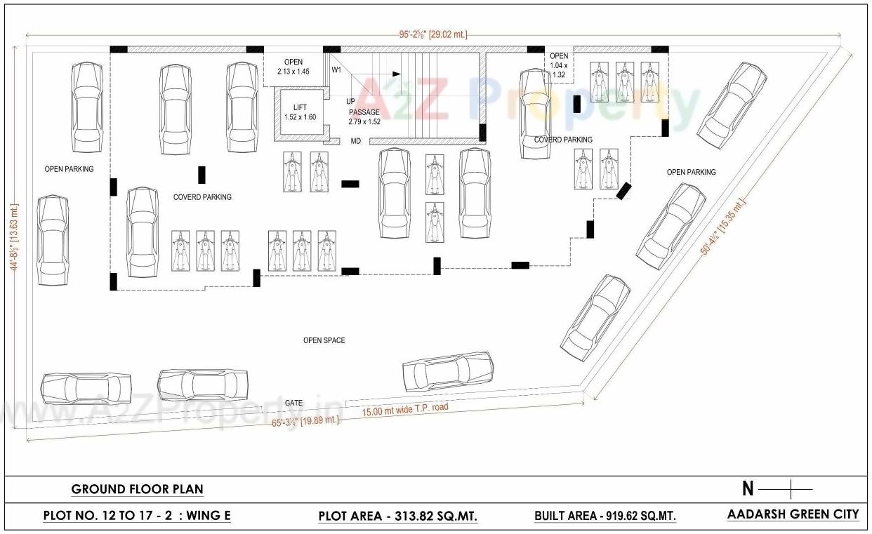 Layout of real estate project Aadarsh Green City located at Mavdi, Rajkot, Gujarat