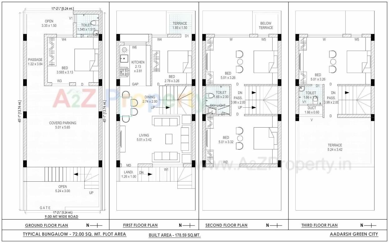 Layout of real estate project Aadarsh Green City located at Mavdi, Rajkot, Gujarat