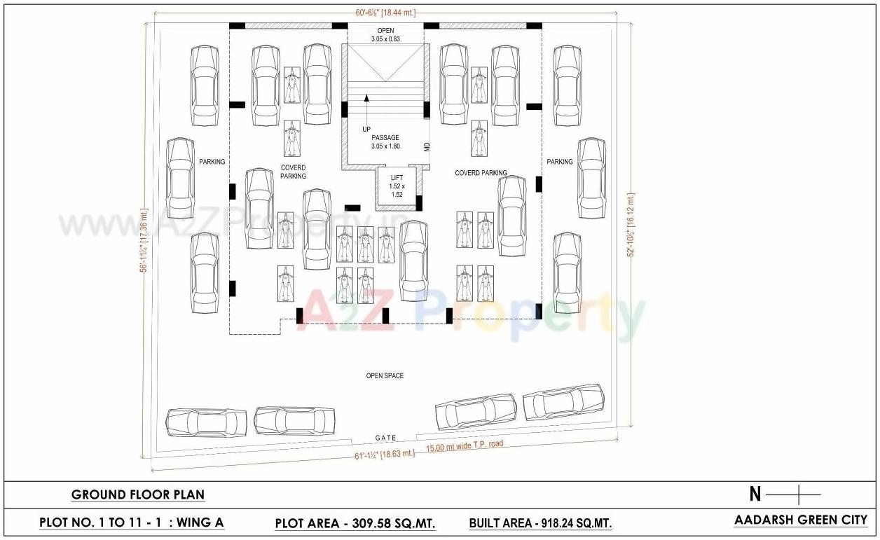 Layout of real estate project Aadarsh Green City located at Mavdi, Rajkot, Gujarat