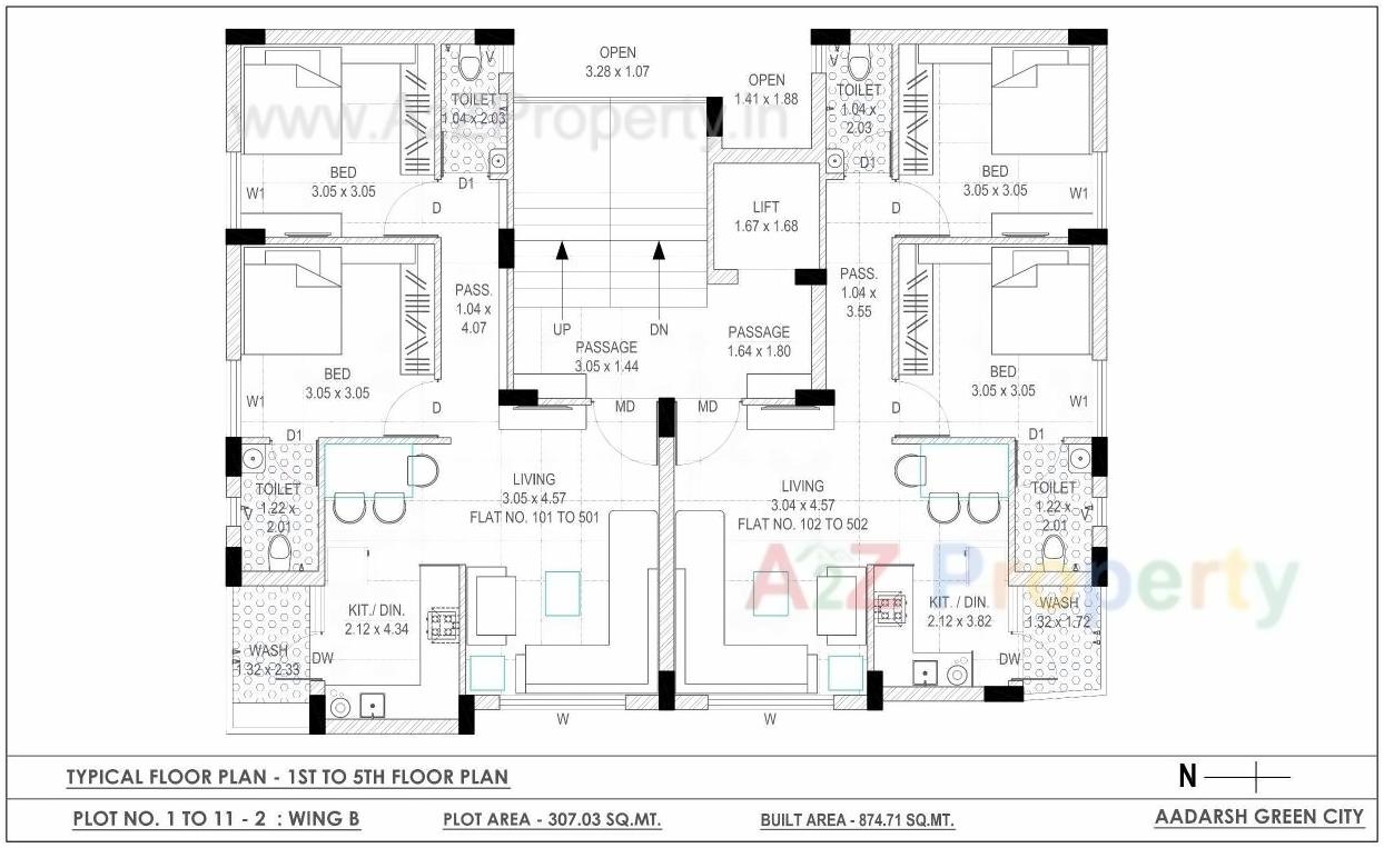 Layout of real estate project Aadarsh Green City located at Mavdi, Rajkot, Gujarat