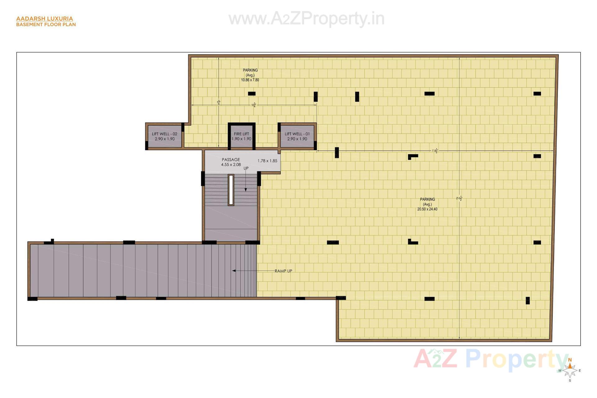 Layout of real estate project Aadarsh Tower   Aadarsh Luxuria located at Mavdi, Rajkot, Gujarat