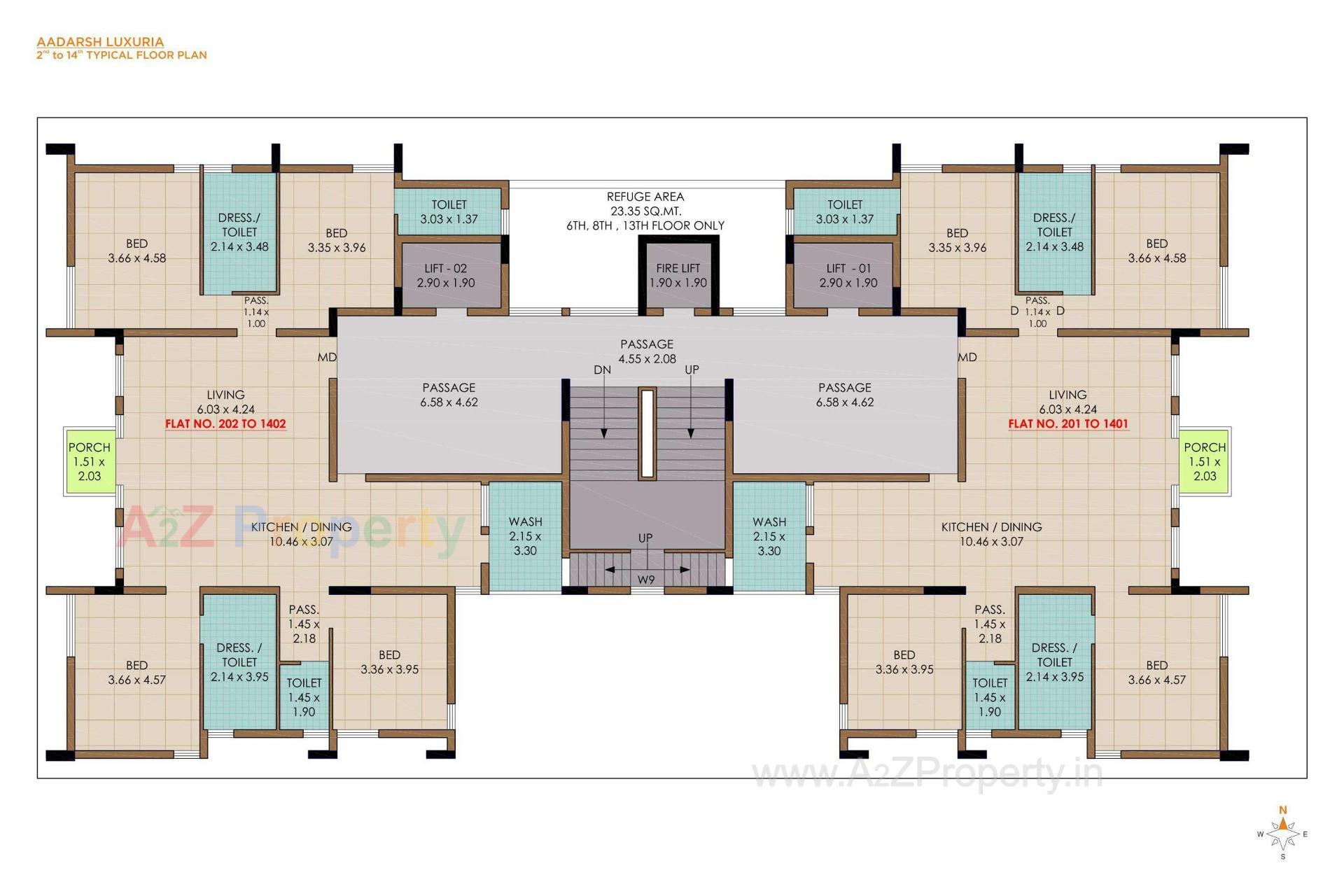Layout of real estate project Aadarsh Tower   Aadarsh Luxuria located at Mavdi, Rajkot, Gujarat