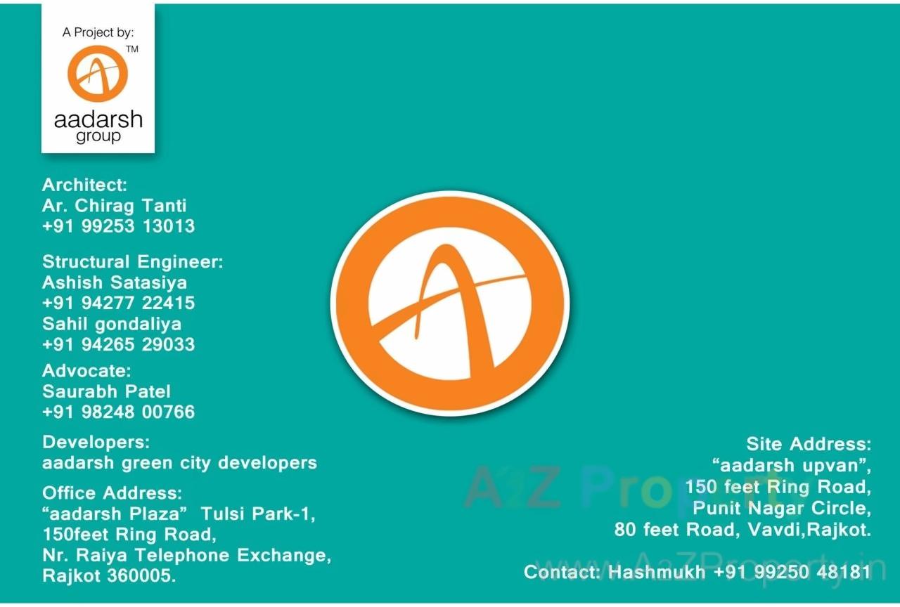  of real estate project Aadarsh Upvan located at Vavdi, Rajkot, Gujarat
