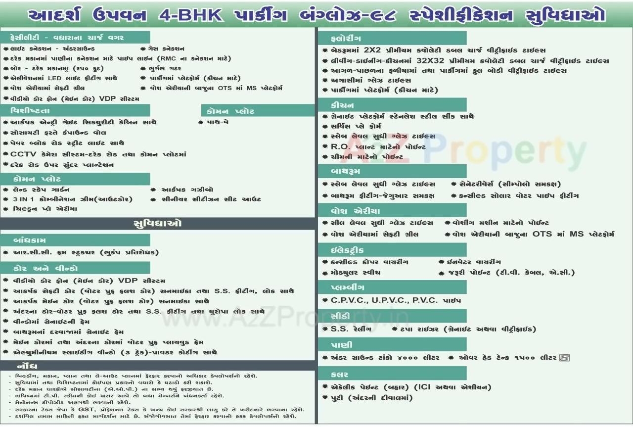  of real estate project Aadarsh Upvan located at Vavdi, Rajkot, Gujarat