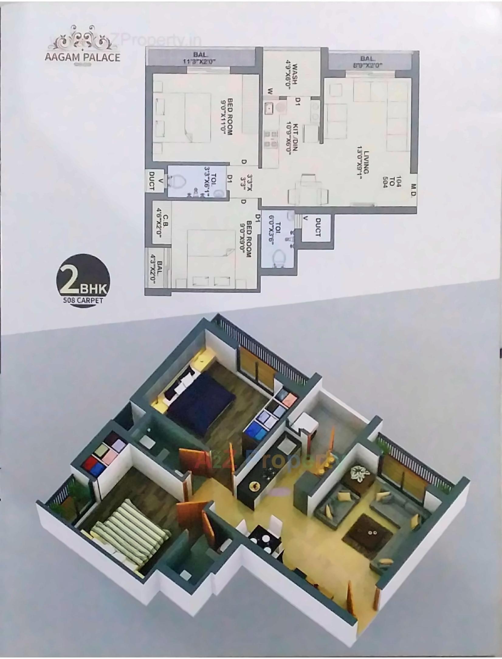 Layout of real estate project Aagam Palace located at Ghanteshwar, Rajkot, Gujarat