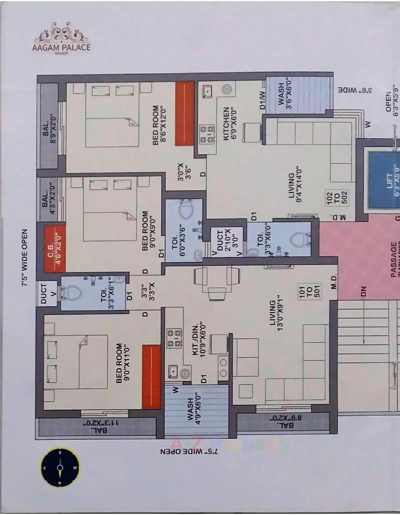 Layout of real estate project Aagam Palace located at Ghanteshwar, Rajkot, Gujarat