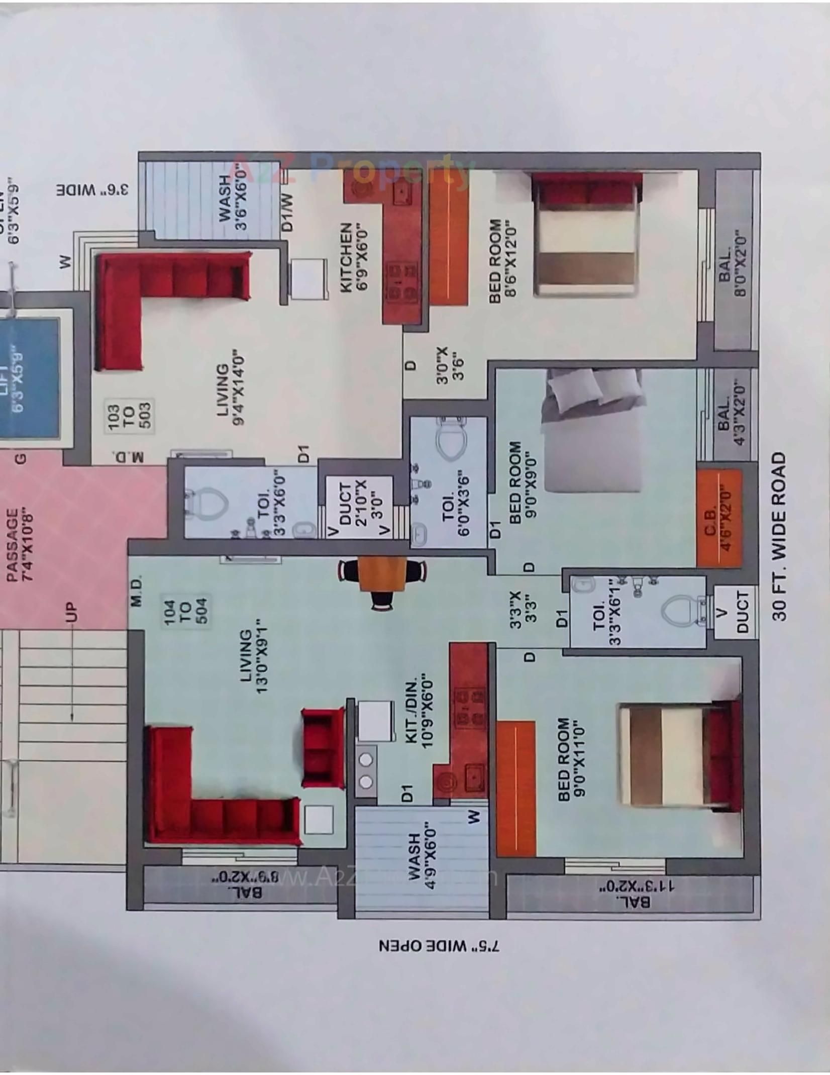Layout of real estate project Aagam Palace located at Ghanteshwar, Rajkot, Gujarat