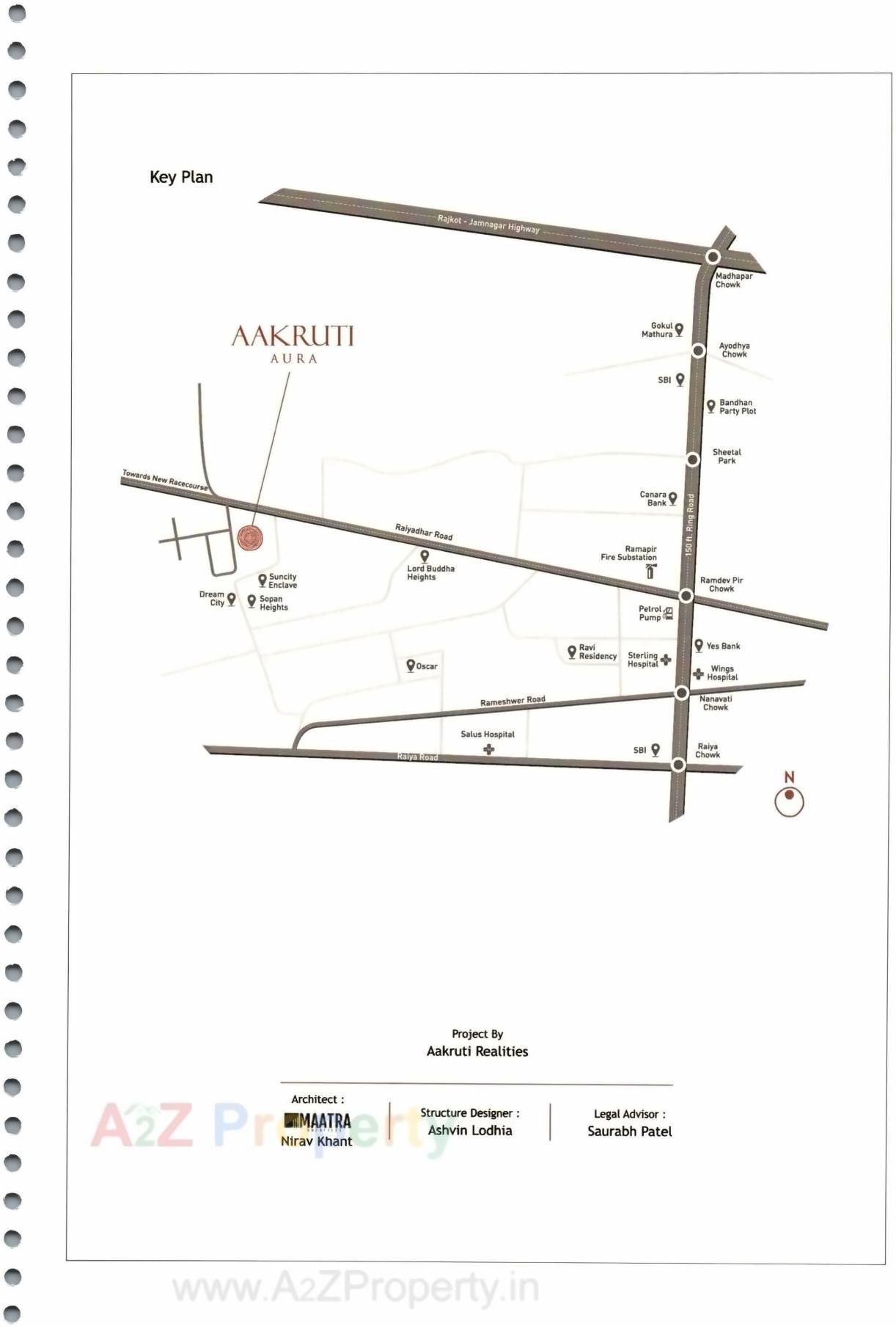  of real estate project Aakruti Aura located at Raiya, Rajkot, Gujarat