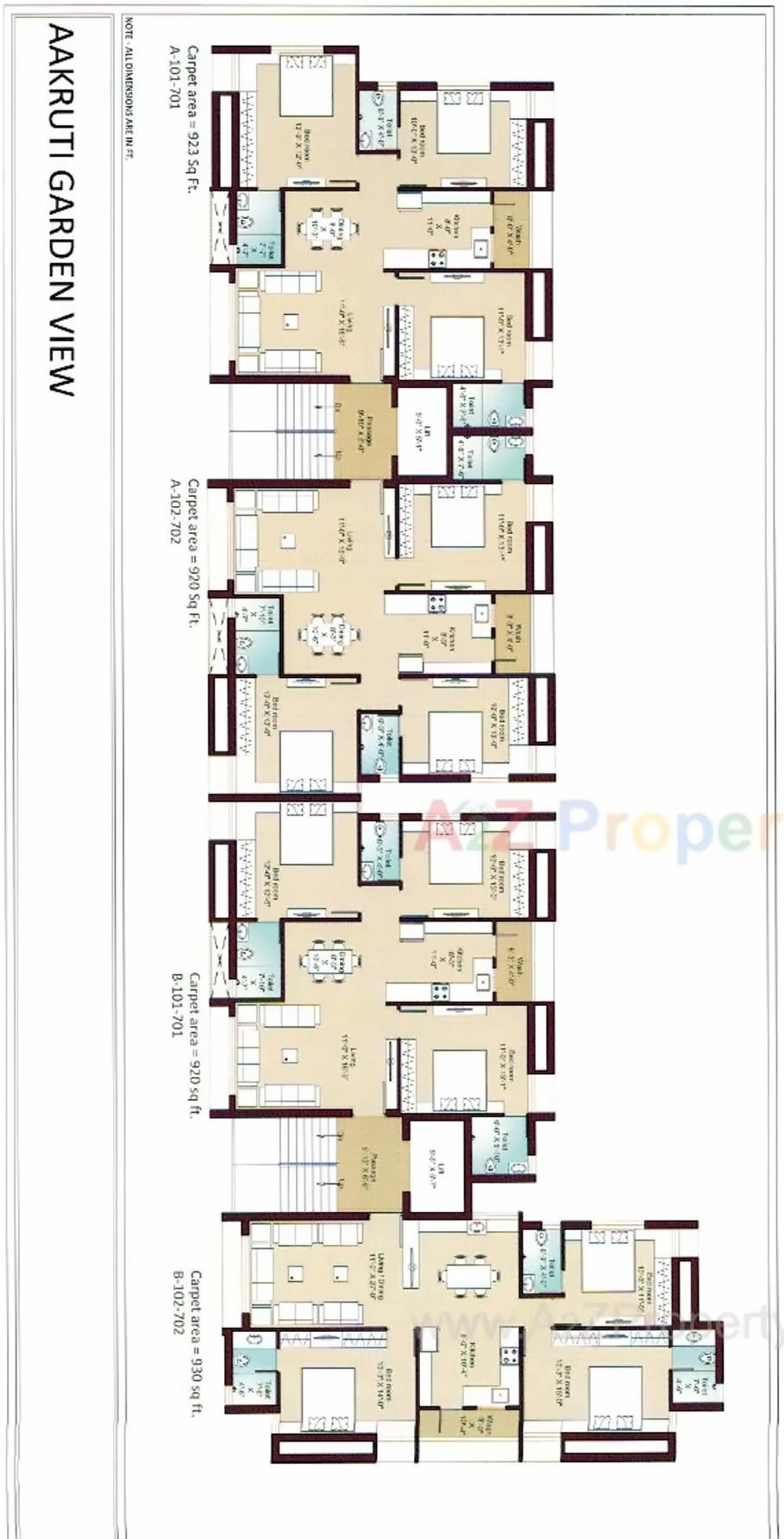 Layout of real estate project Aakruti Garden View located at Rajkot, Rajkot, Gujarat
