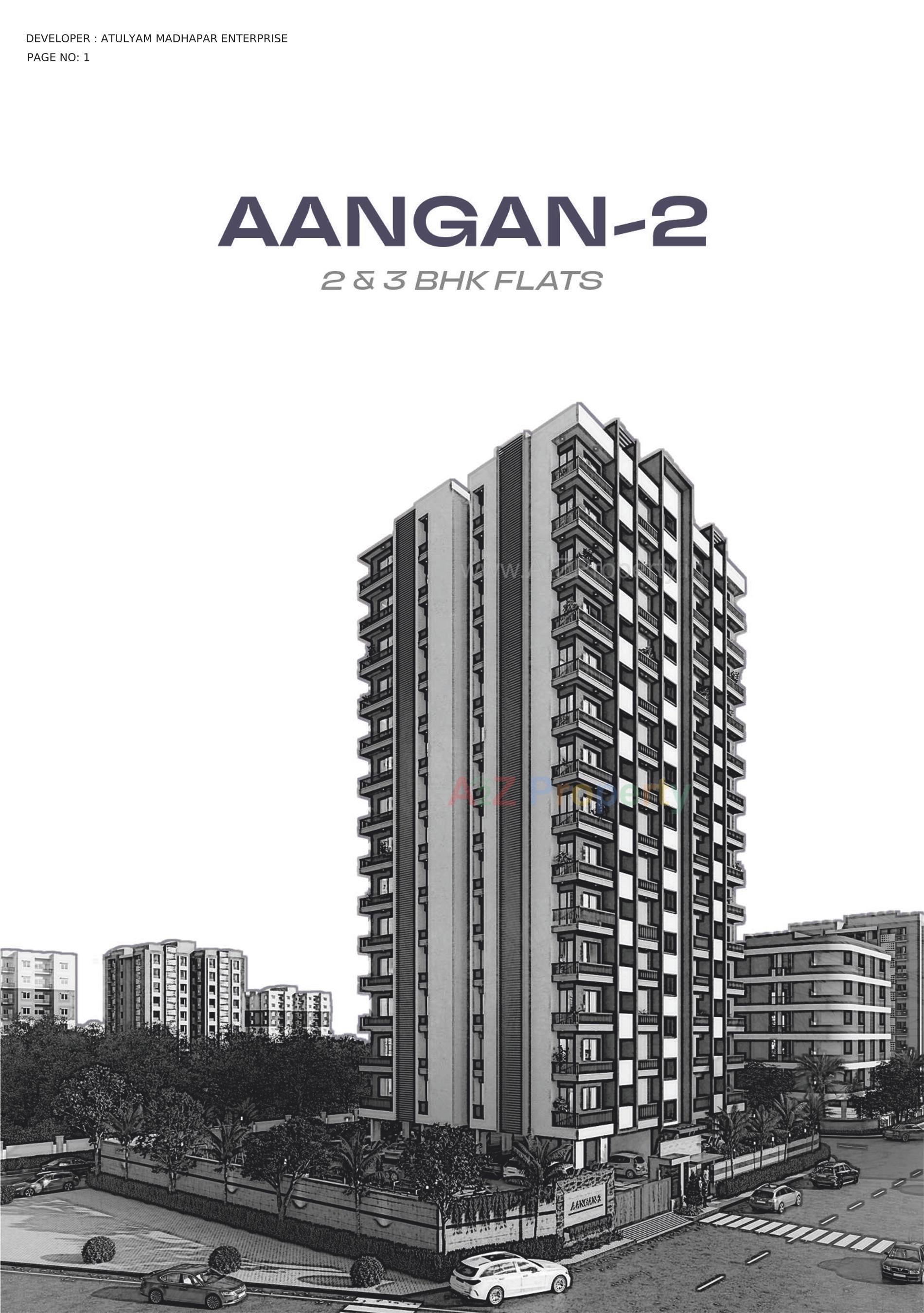 3D Elevation of real estate project Aangan located at Madhapar, Rajkot, Gujarat