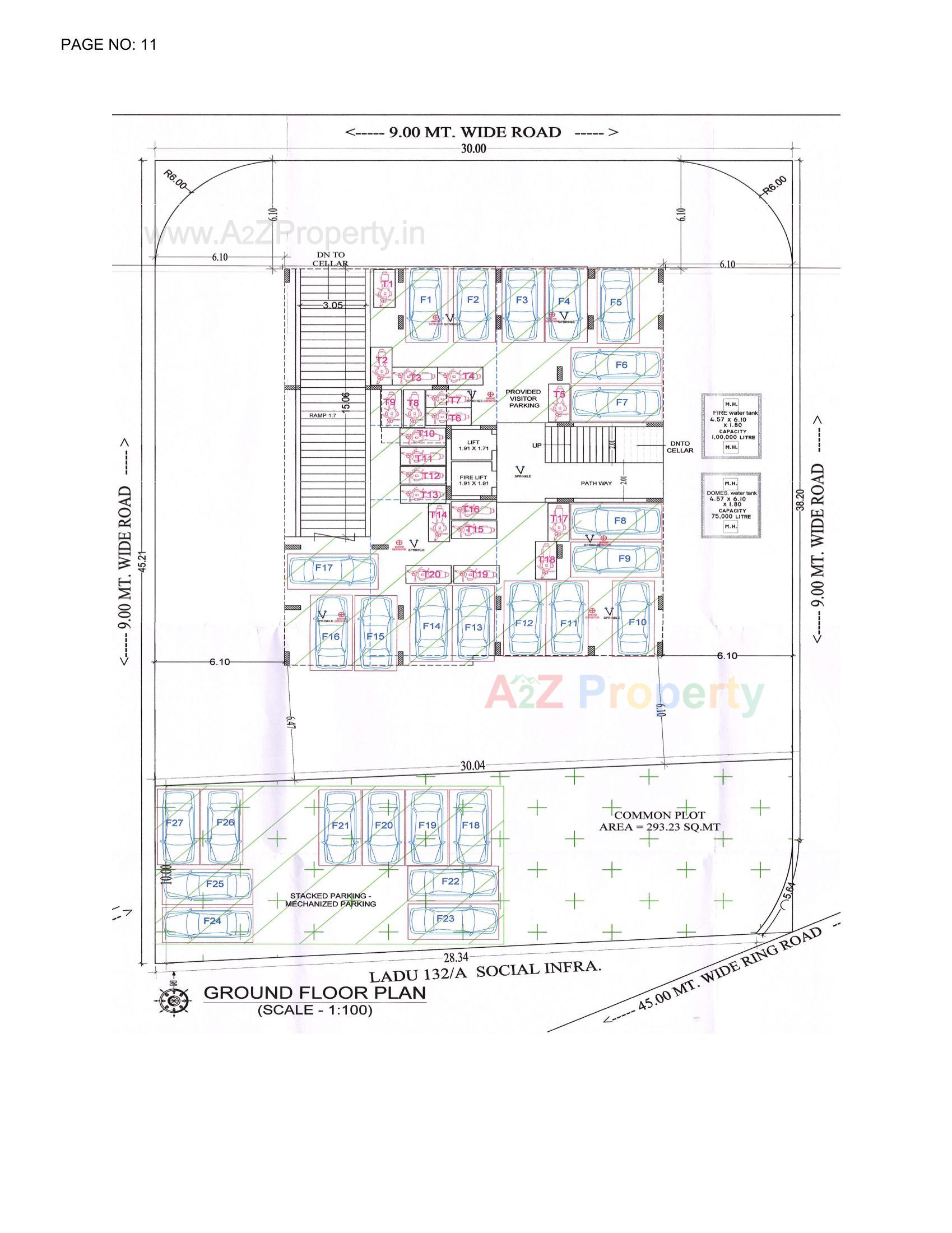 Layout of real estate project Aangan located at Madhapar, Rajkot, Gujarat