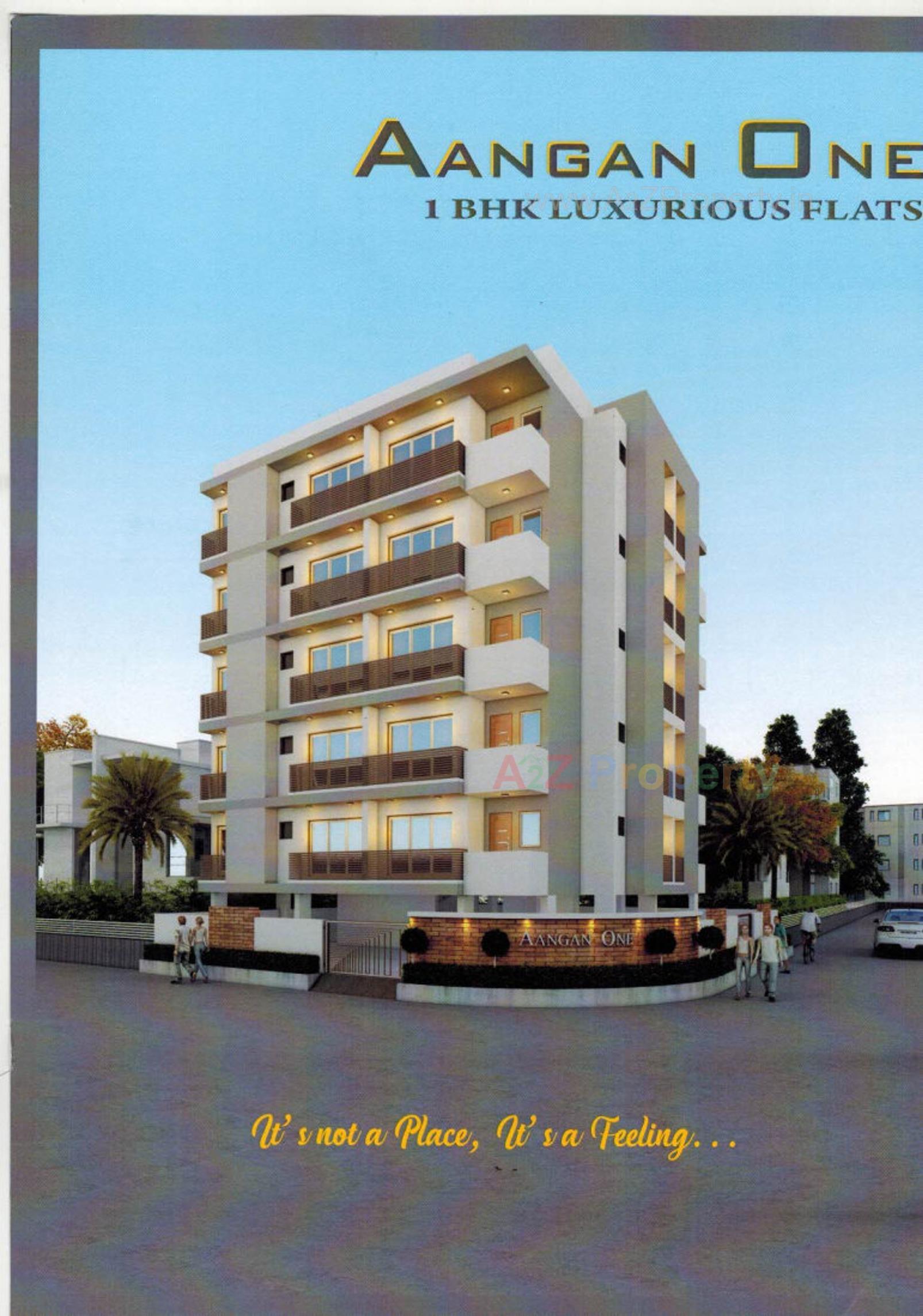3D Elevation of real estate project Aangan One located at Vavdi, Rajkot, Gujarat