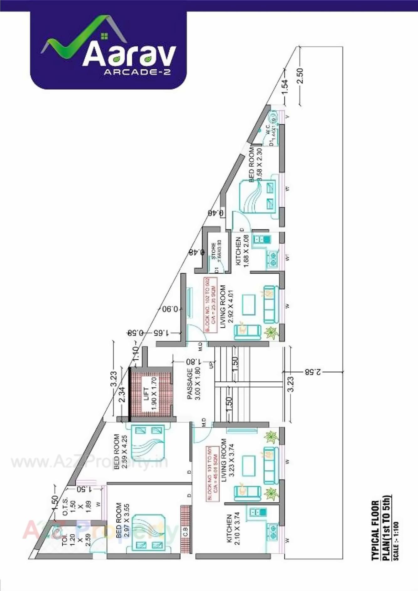 Layout of real estate project Aarav Arcade located at Rajkot, Rajkot, Gujarat