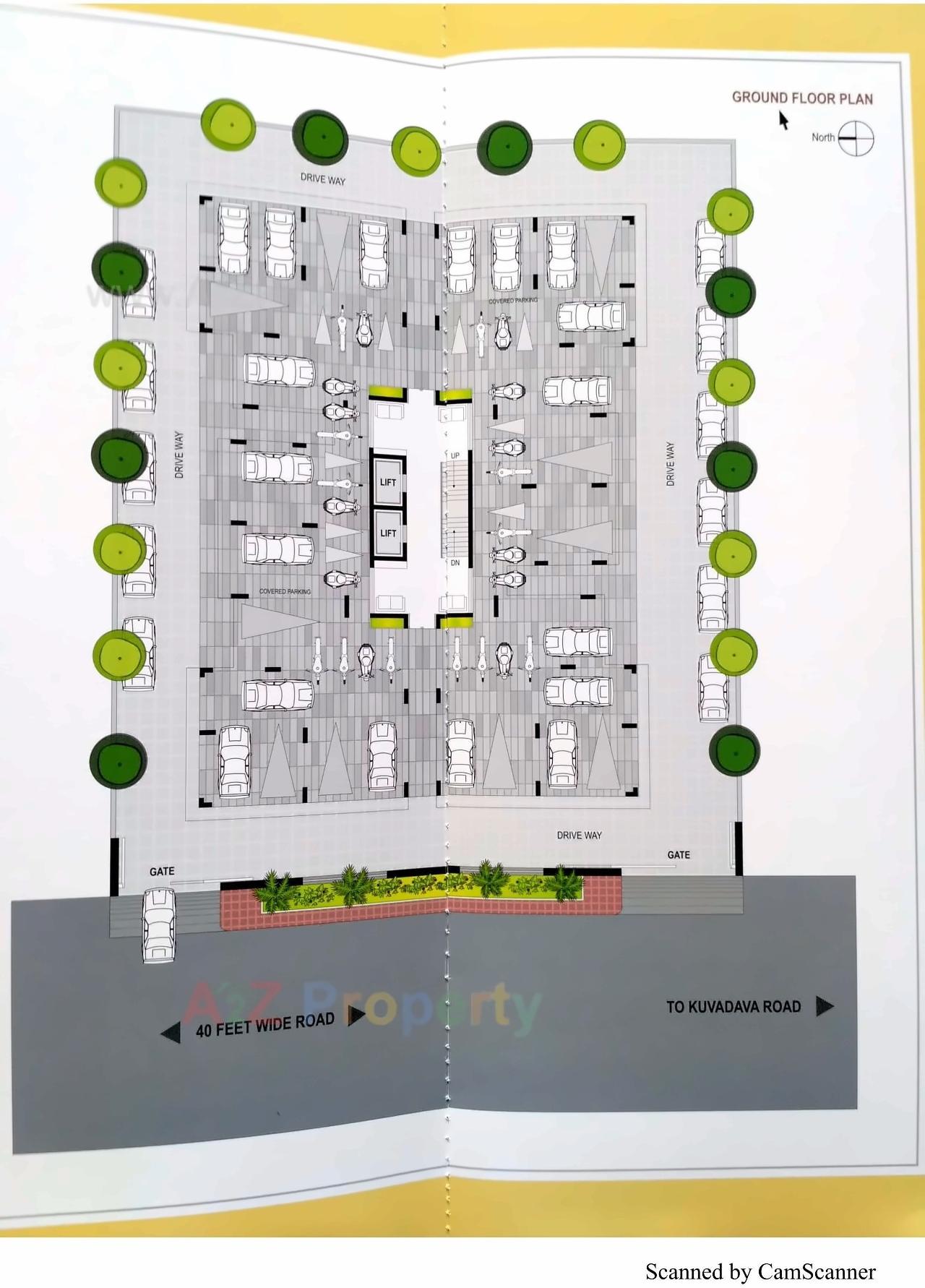 Layout of real estate project Aarya Kruti located at Rajkot, Rajkot, Gujarat