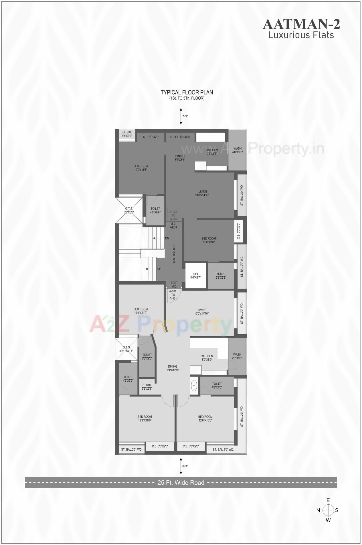 Layout of real estate project Aatman located at Nana-mava, Rajkot, Gujarat