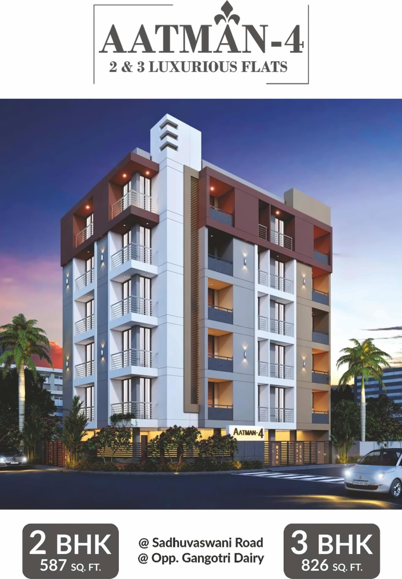 3D Elevation of real estate project Aatman located at Raiya, Rajkot, Gujarat