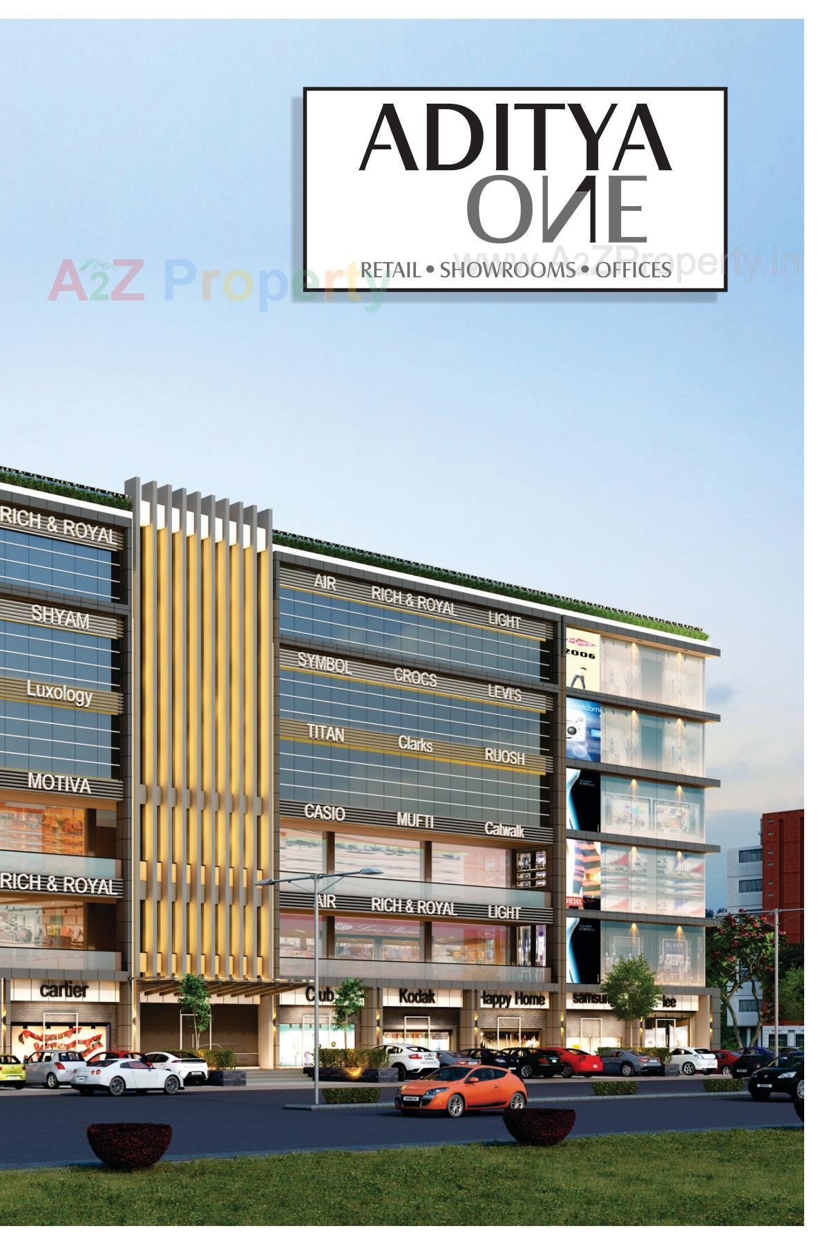 3D Elevation of real estate project Aditya One located at Motamava, Rajkot, Gujarat