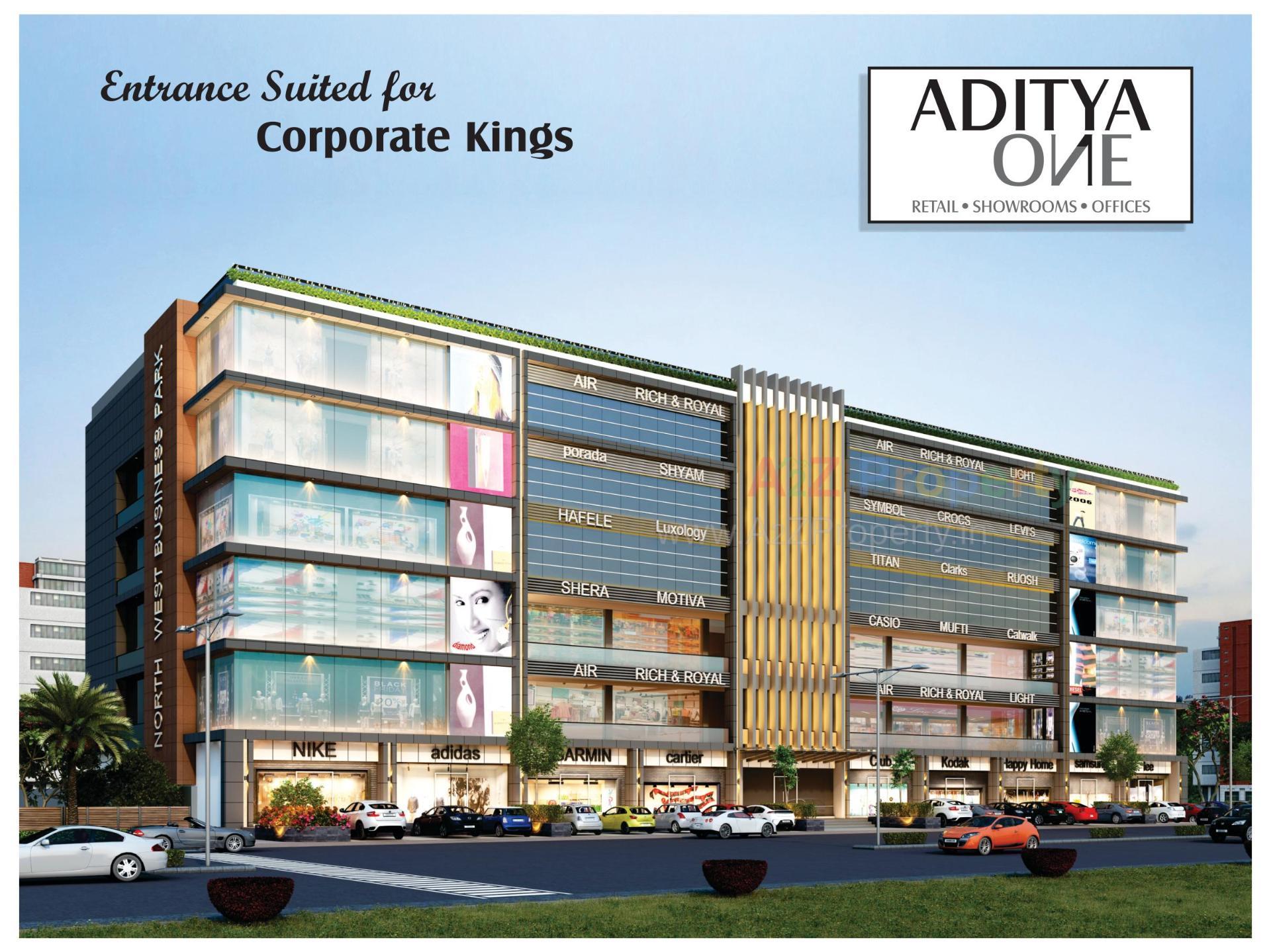 3D Elevation of real estate project Aditya One located at Motamava, Rajkot, Gujarat