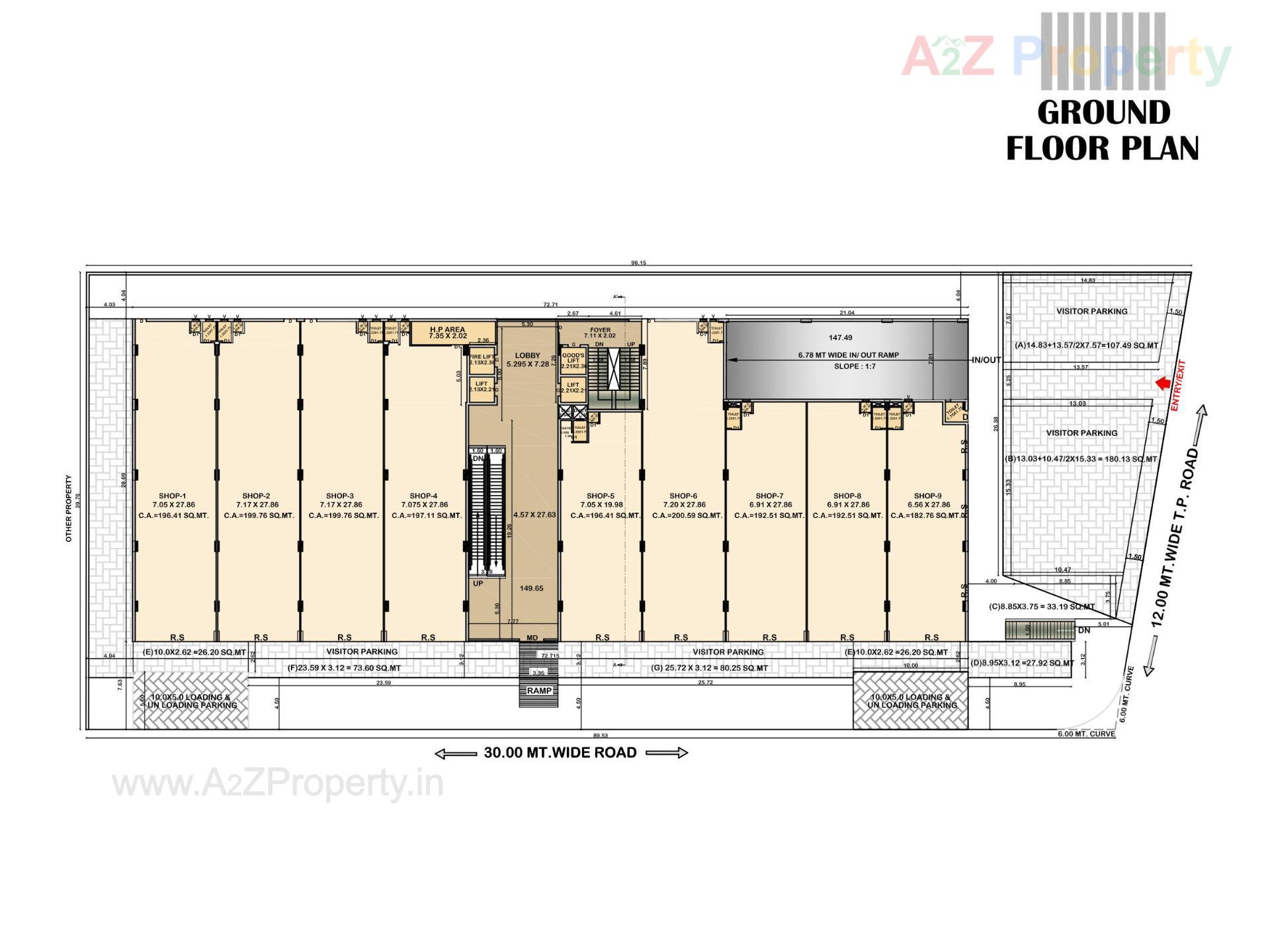 Layout of real estate project Aditya One located at Motamava, Rajkot, Gujarat