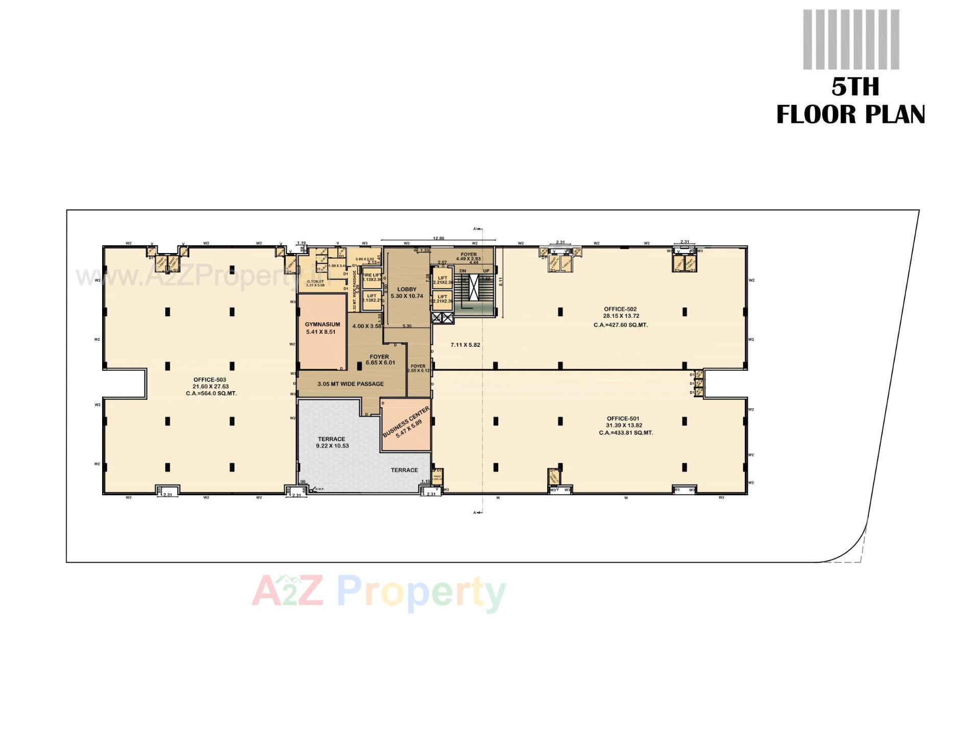 Layout of real estate project Aditya One located at Motamava, Rajkot, Gujarat