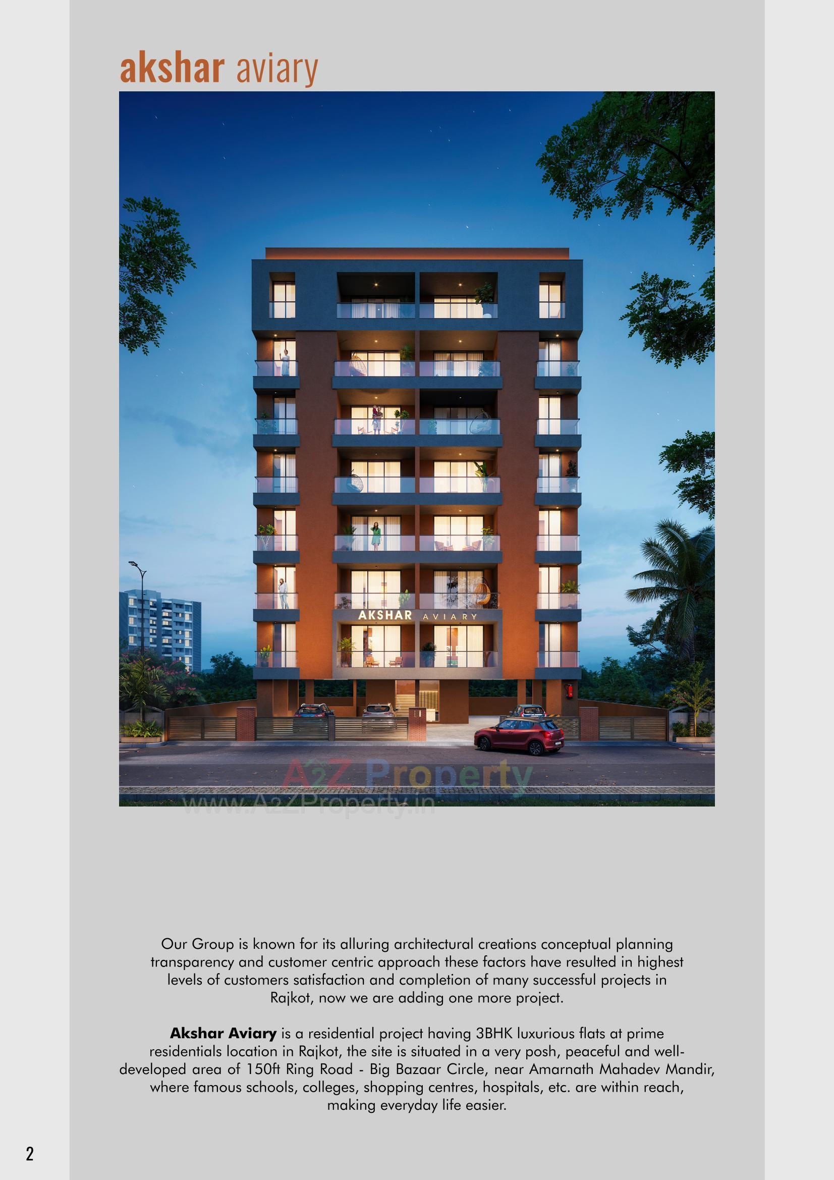 3D Elevation of real estate project Akshar Aviary located at Nana Mava, Rajkot, Gujarat