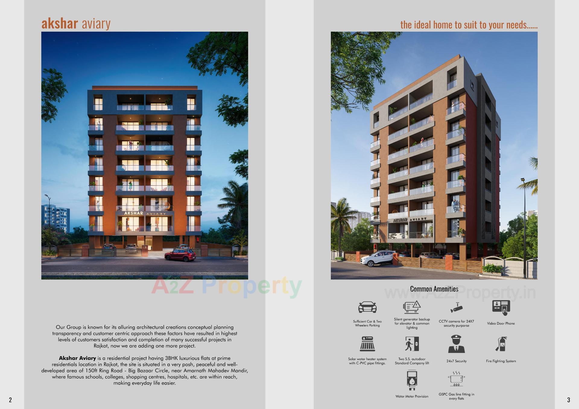 3D Elevation of real estate project Akshar Aviary located at Nana Mava, Rajkot, Gujarat