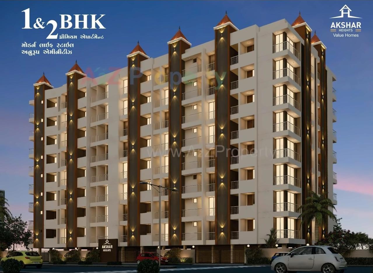 3D Elevation of real estate project Akshar Heights located at Rajkot, Rajkot, Gujarat