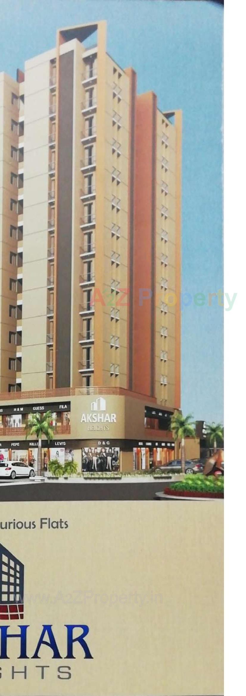 3D Elevation of real estate project Akshar Heights located at Rajkot, Rajkot, Gujarat