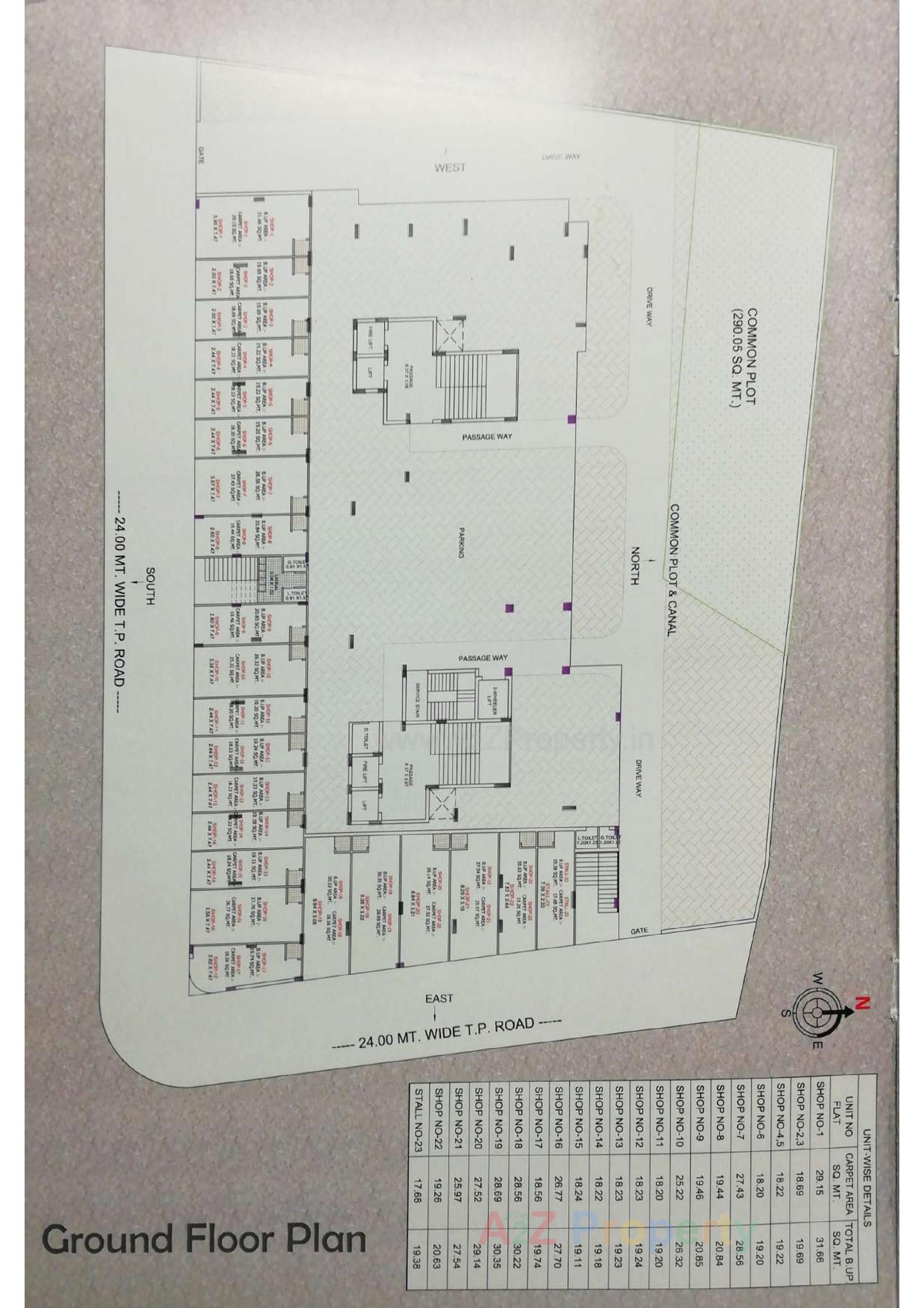Layout of real estate project Akshar Heights located at Rajkot, Rajkot, Gujarat