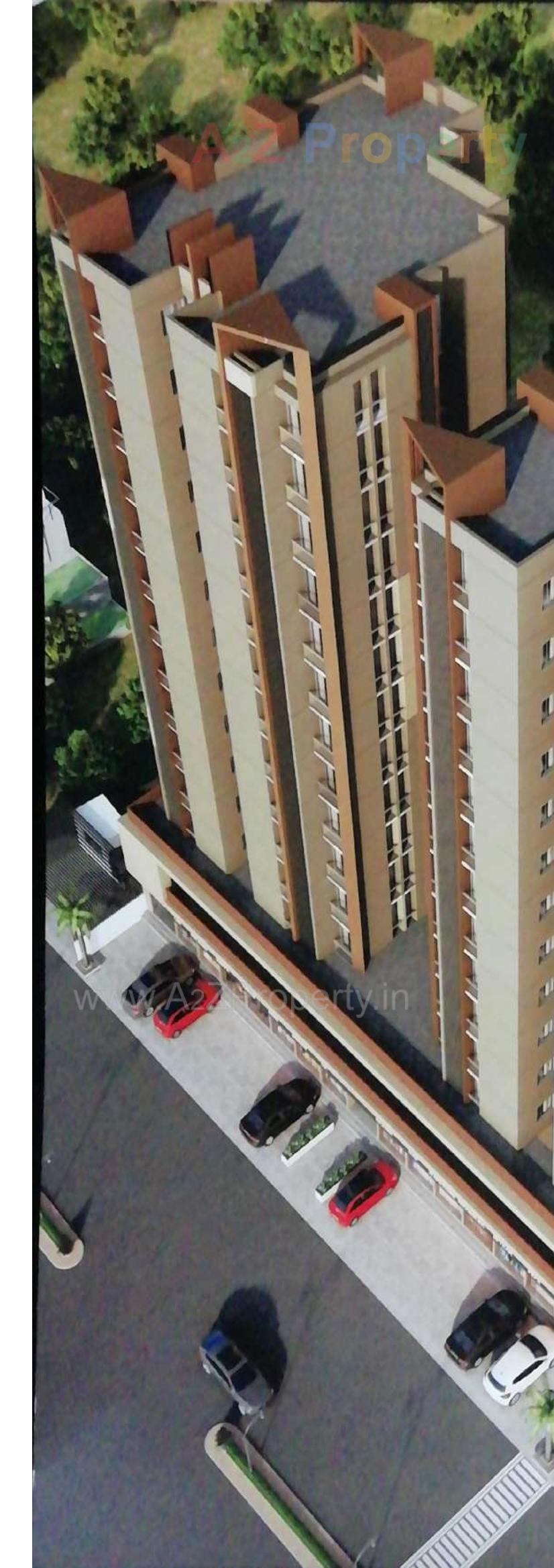 3D Elevation of real estate project Akshar Heights located at Rajkot, Rajkot, Gujarat