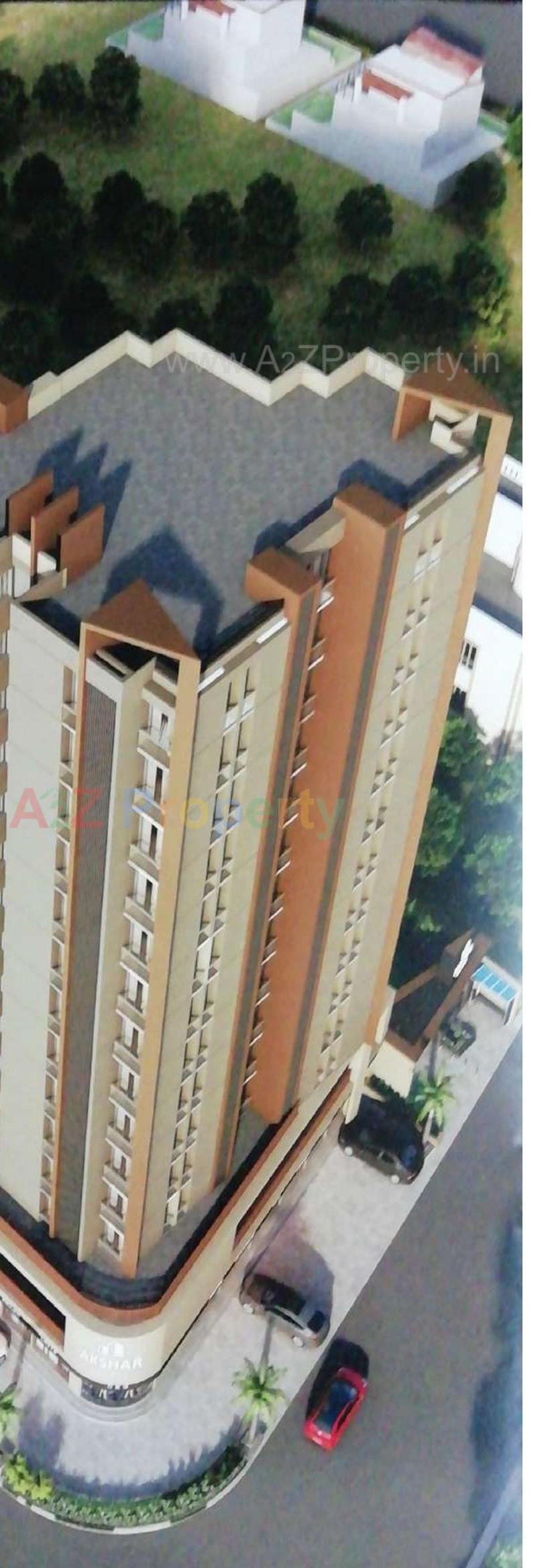 3D Elevation of real estate project Akshar Heights located at Rajkot, Rajkot, Gujarat