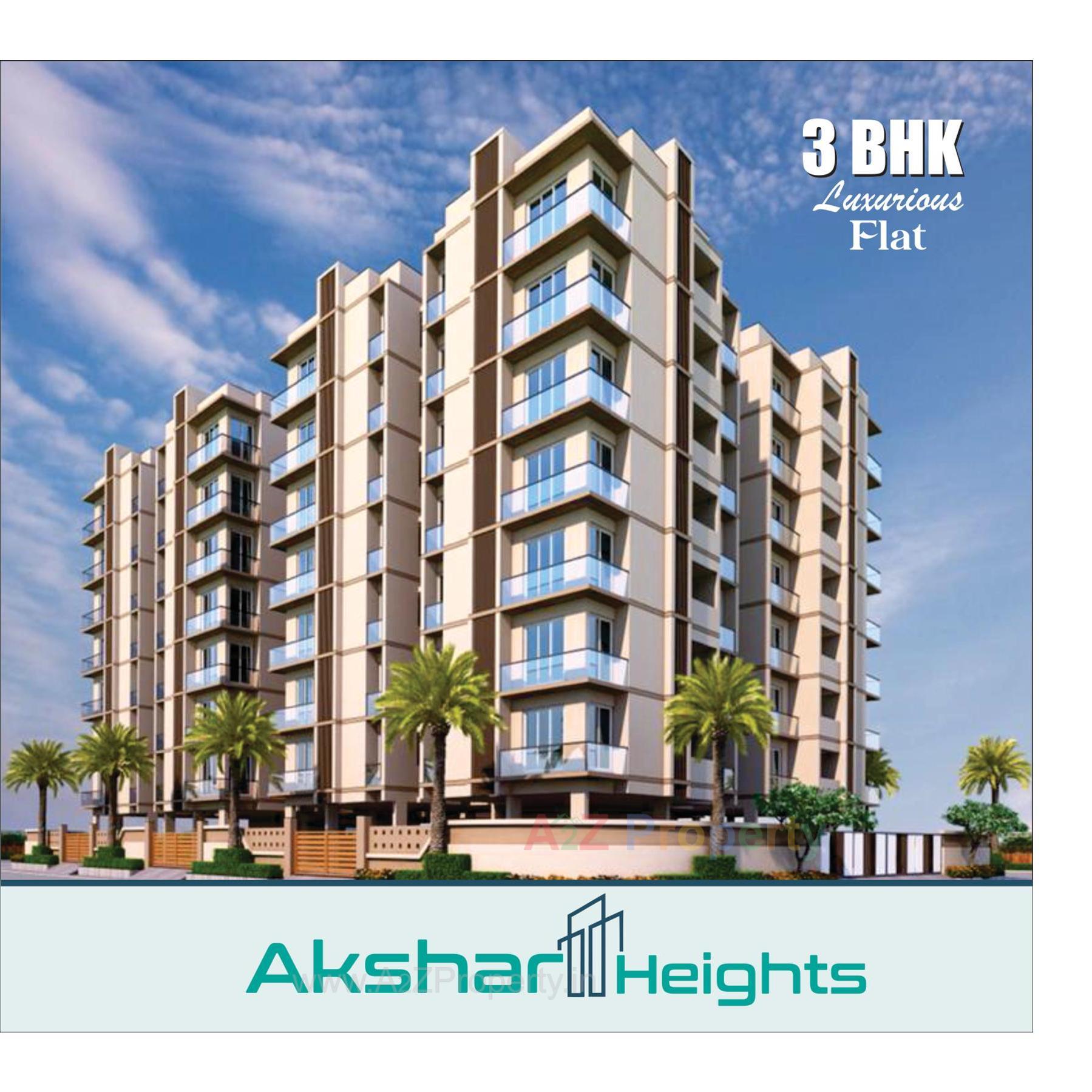 3D Elevation of real estate project Akshar Heights located at Mavdi, Rajkot, Gujarat