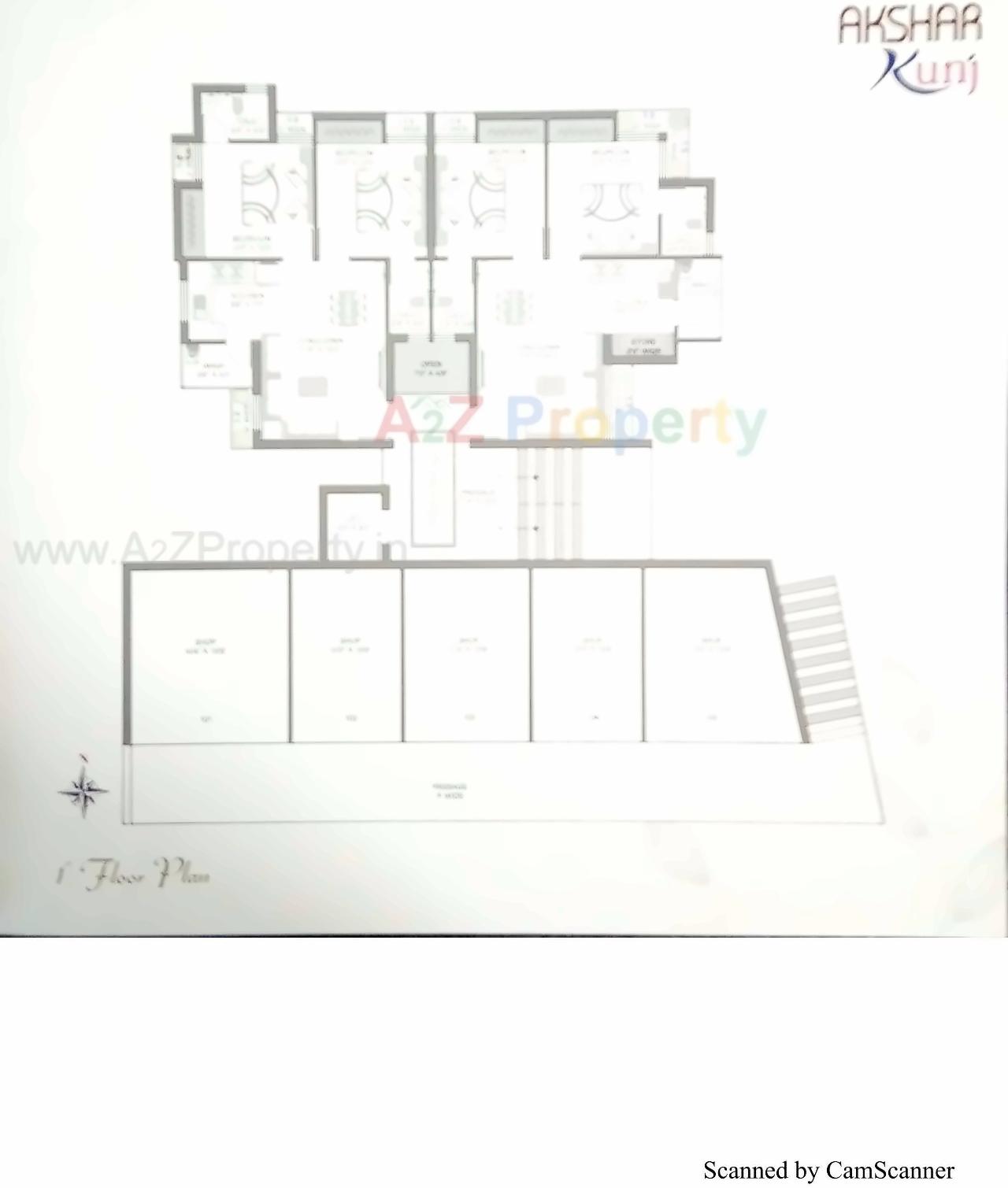 Layout of real estate project Akshar Kunj located at Mavdi, Rajkot, Gujarat