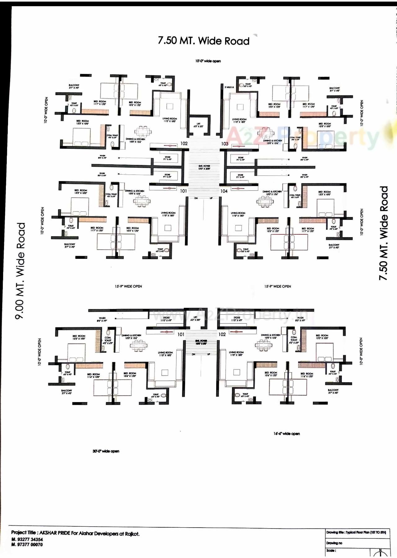 Layout of real estate project Akshar Pride located at Mavdi, Rajkot, Gujarat