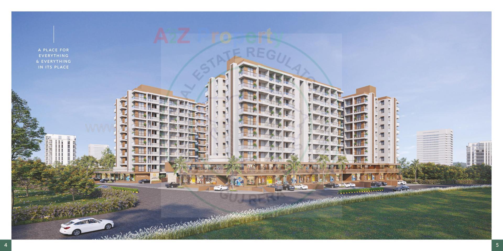 3D Elevation of real estate project Altosa Ample Altosa Utsav located at Mavdi, Rajkot, Gujarat