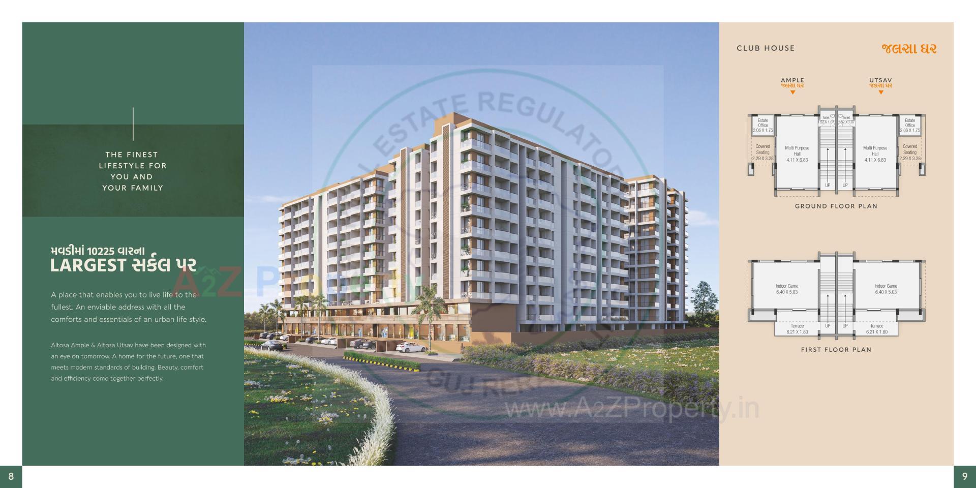 3D Elevation of real estate project Altosa Ample Altosa Utsav located at Mavdi, Rajkot, Gujarat