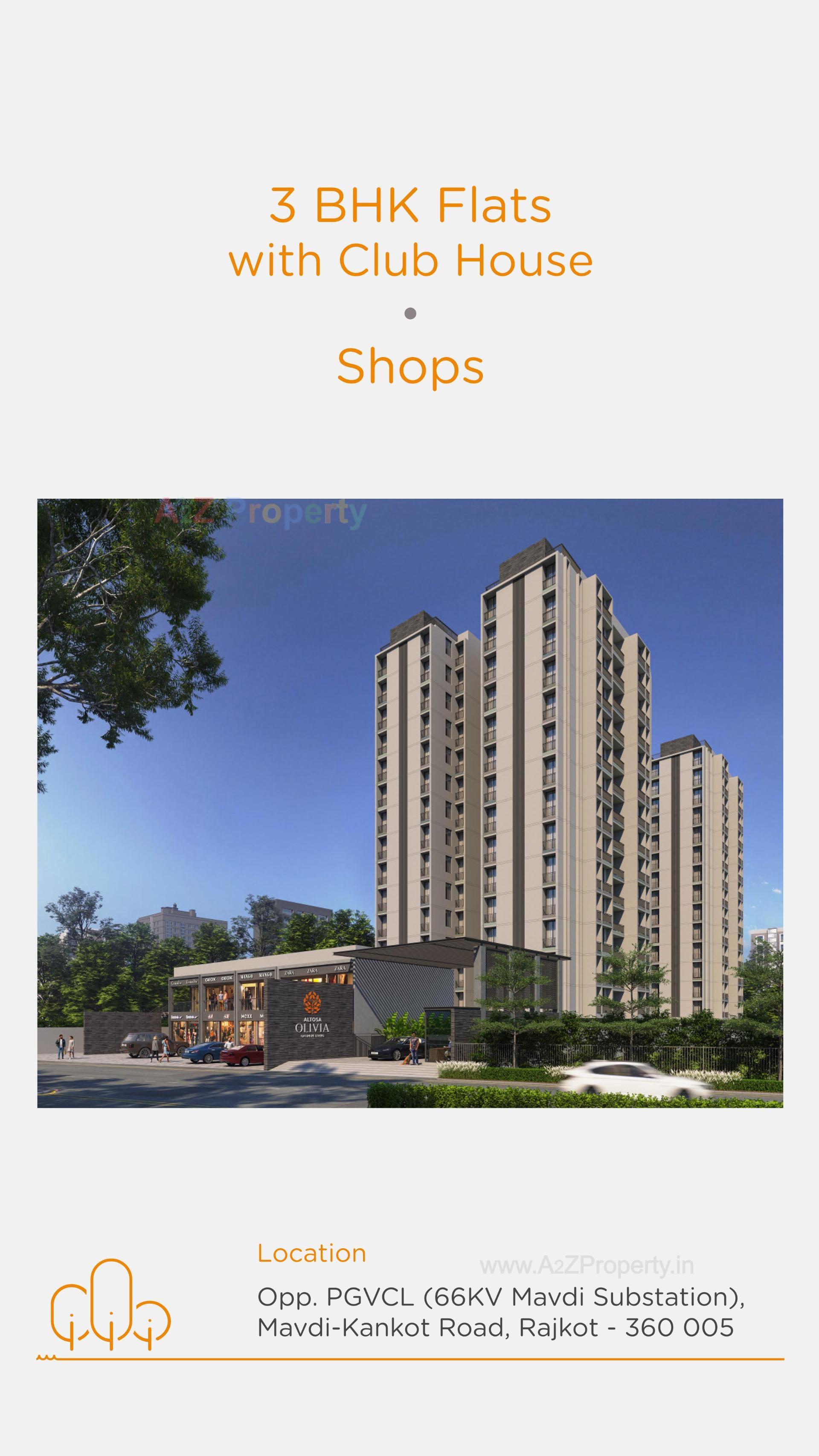 3D Elevation of real estate project Altosa Olivia located at Mavdi, Rajkot, Gujarat