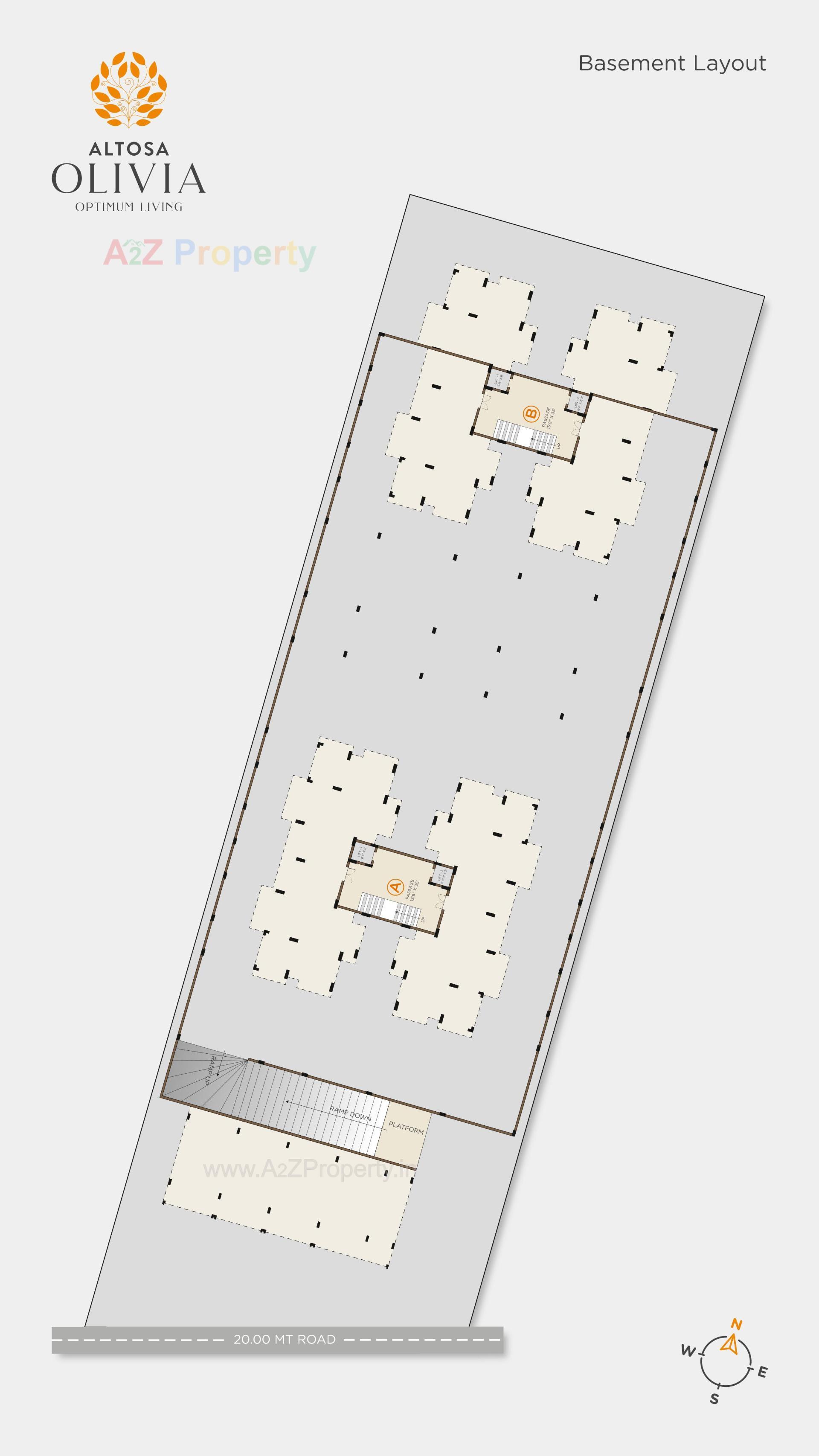 Layout of real estate project Altosa Olivia located at Mavdi, Rajkot, Gujarat