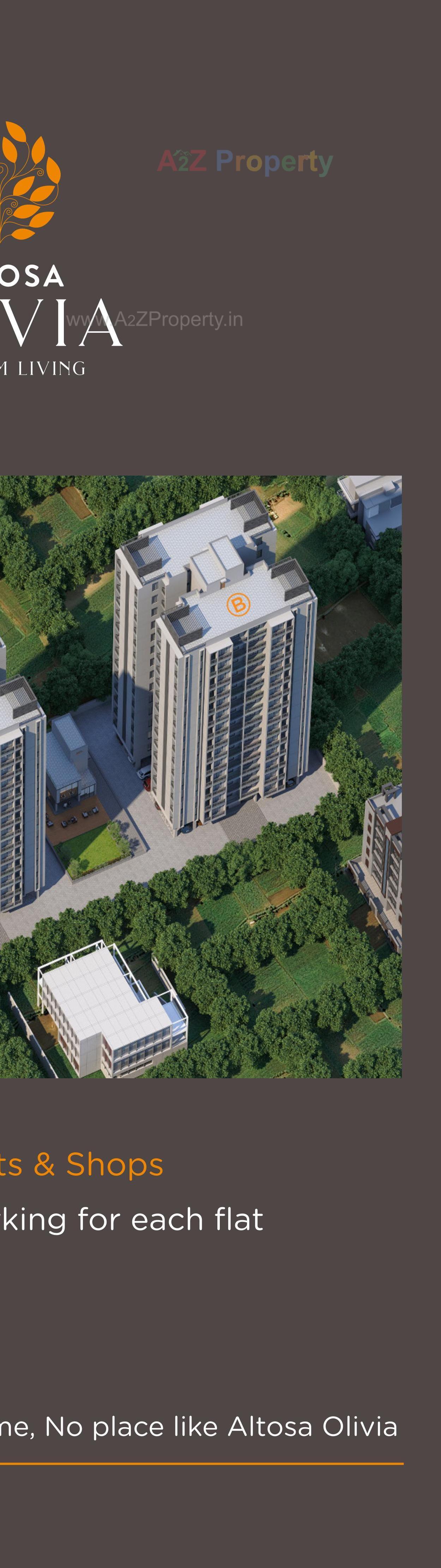 3D Elevation of real estate project Altosa Olivia located at Mavdi, Rajkot, Gujarat