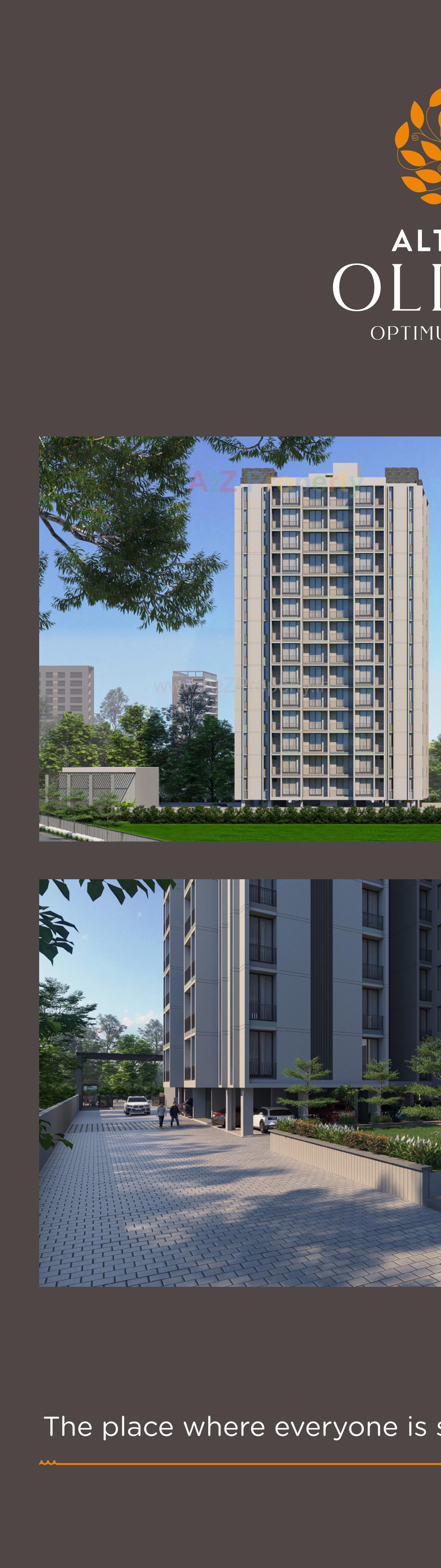 3D Elevation of real estate project Altosa Olivia located at Mavdi, Rajkot, Gujarat