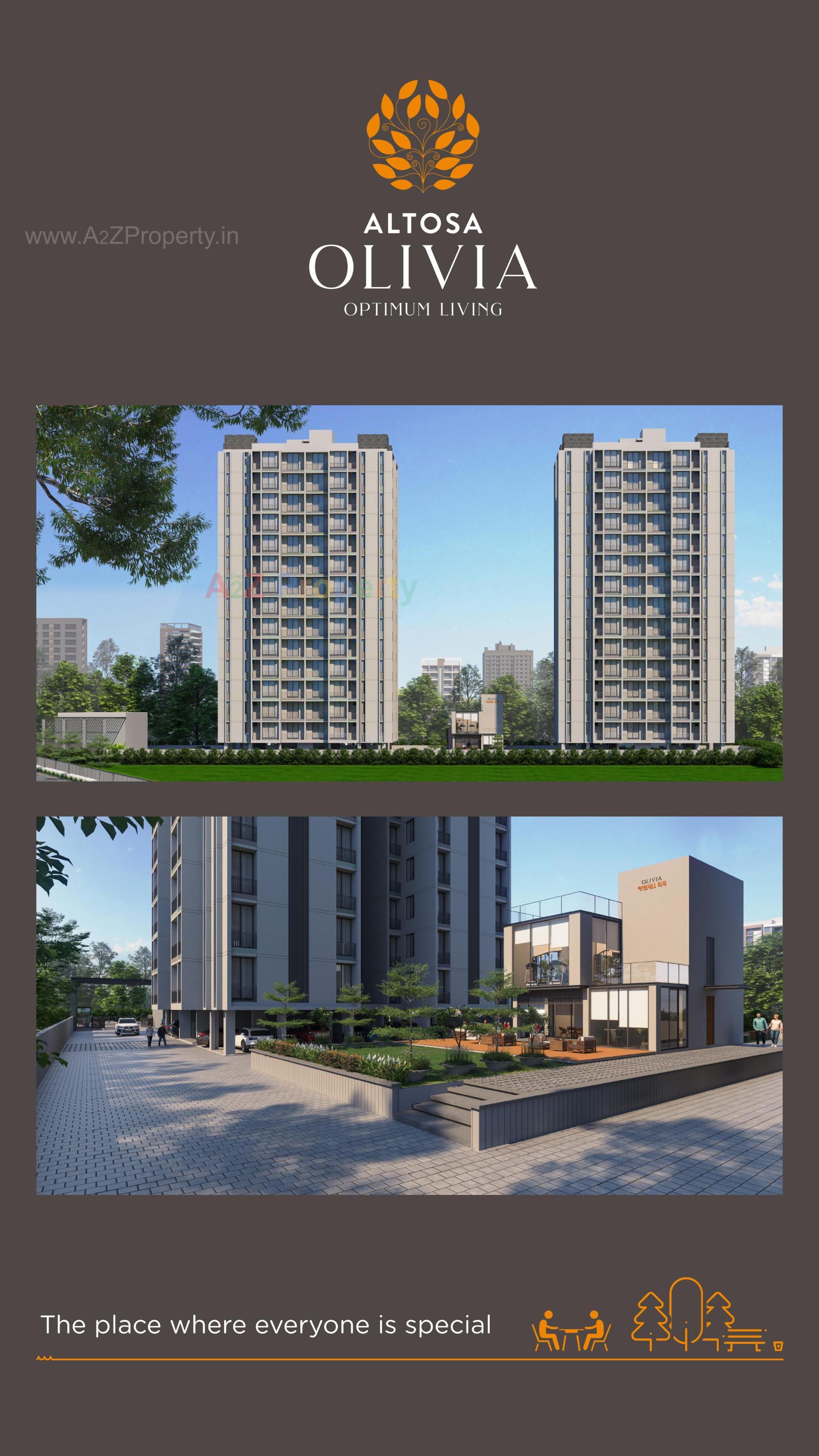 3D Elevation of real estate project Altosa Olivia located at Mavdi, Rajkot, Gujarat