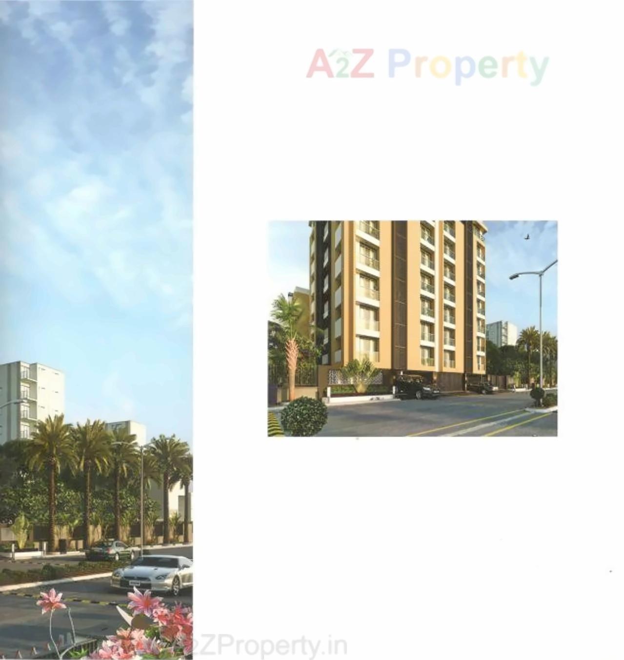 3D Elevation of real estate project Amee Residency located at Mavdi, Rajkot, Gujarat