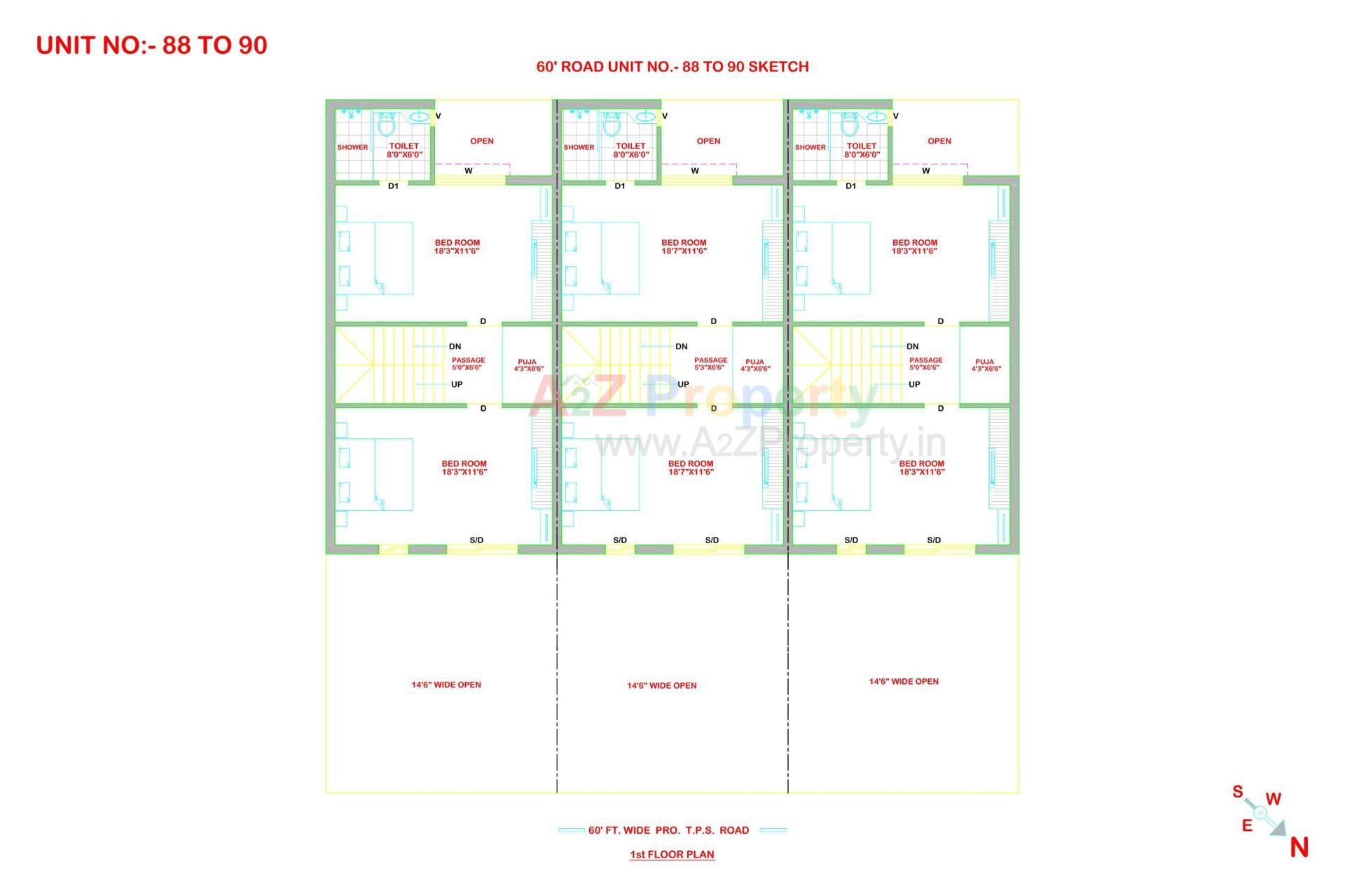 Layout of real estate project Ami Exotica located at Manharpura, Rajkot, Gujarat